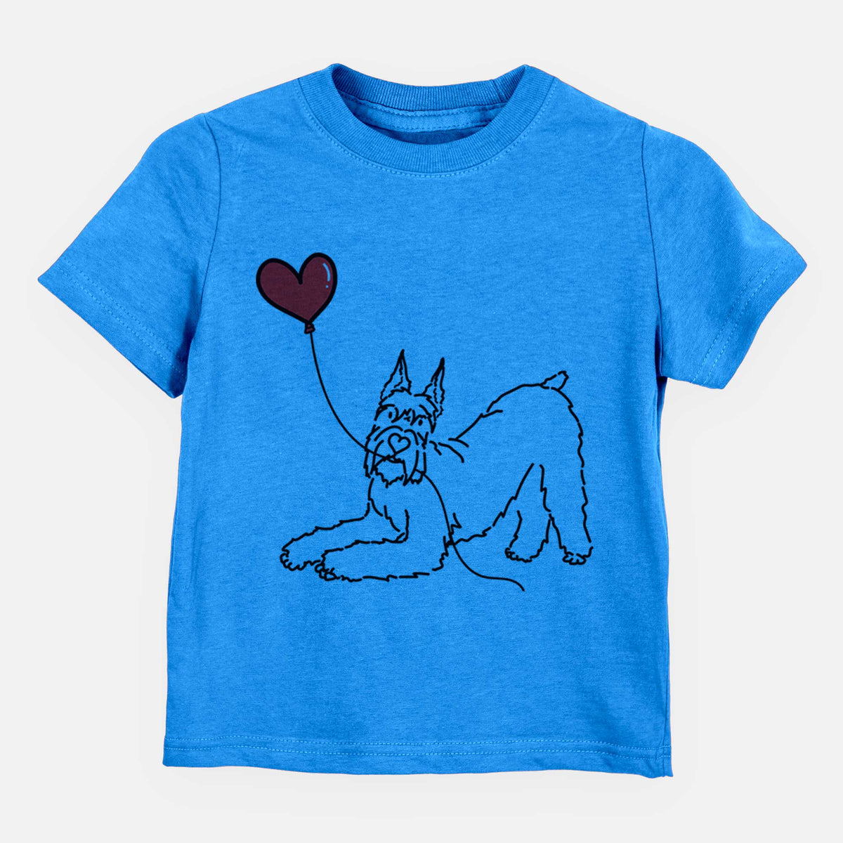 Docked Giant Schnauzer Heart String - Kids/Youth/Toddler Shirt