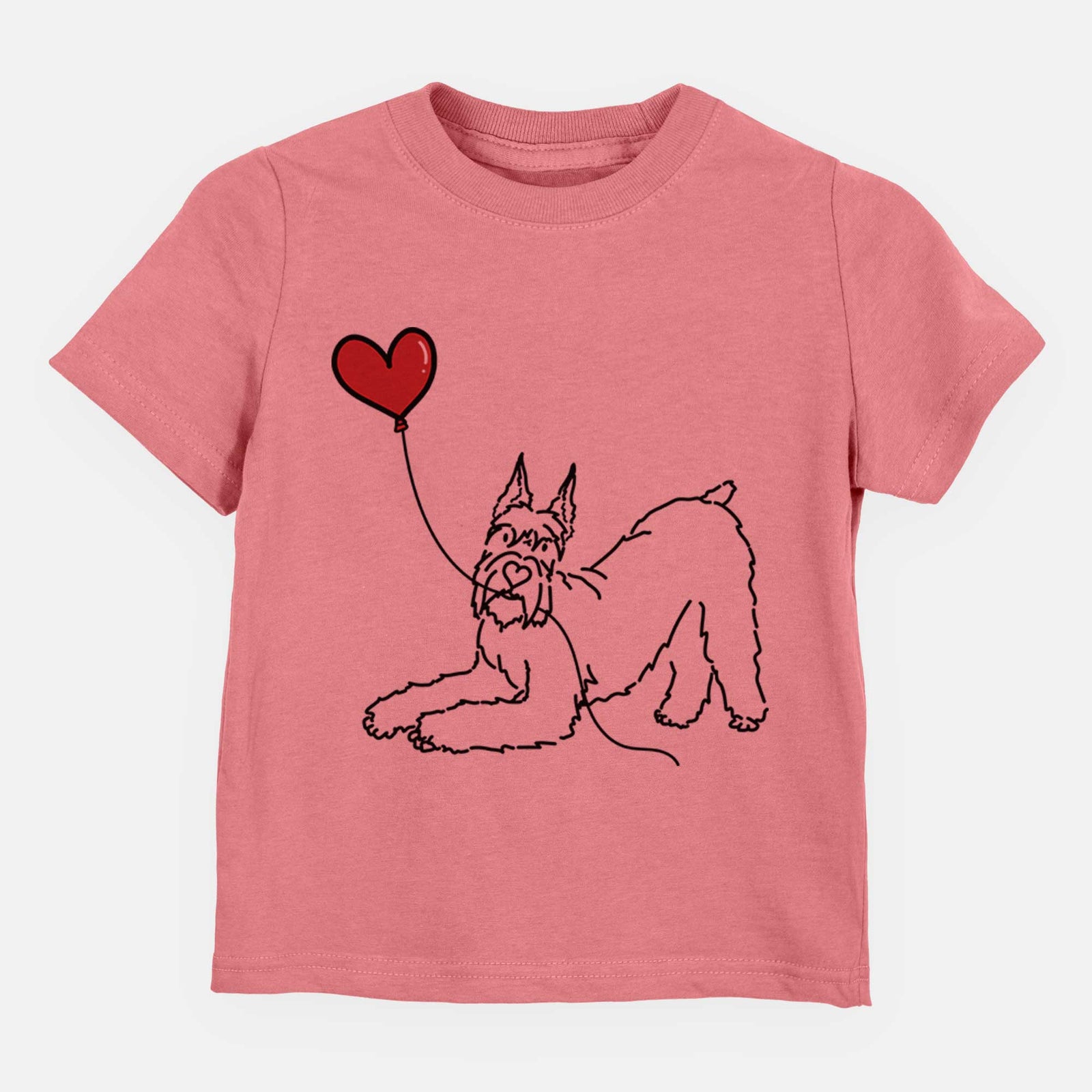 Docked Giant Schnauzer Heart String - Kids/Youth/Toddler Shirt