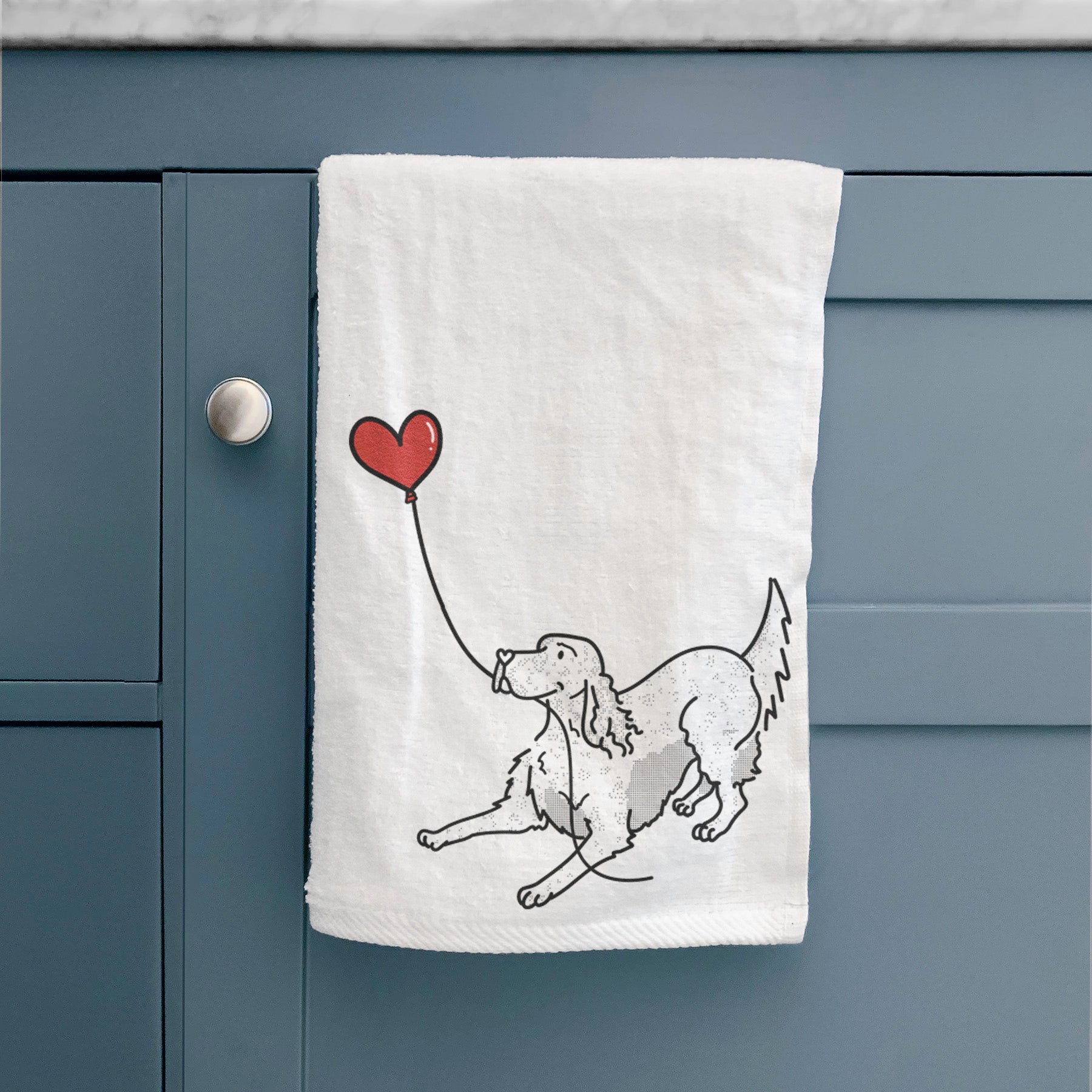 English Setter Heart String -  Decorative Hand Towel