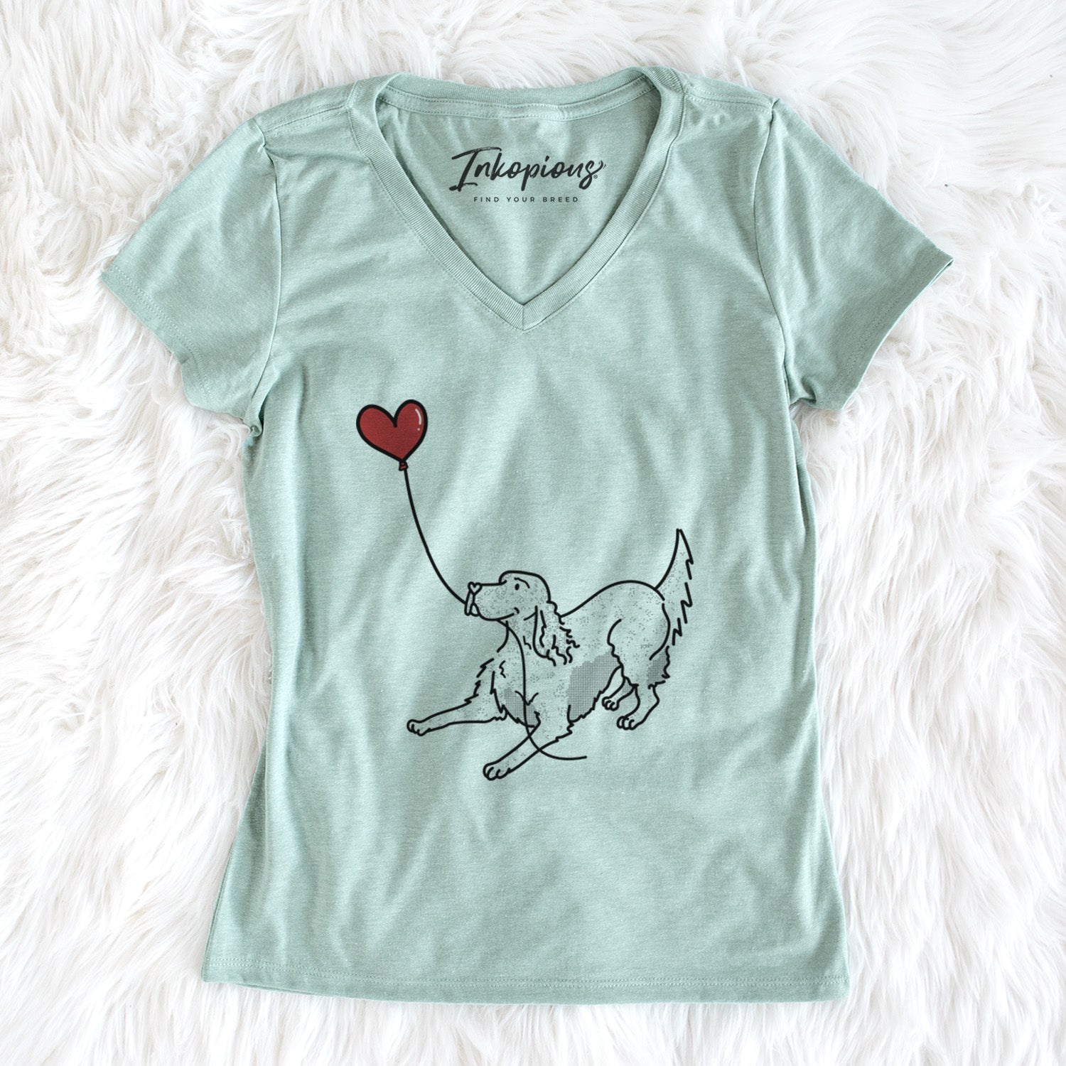 English Setter Heart String - Women's V-neck Shirt