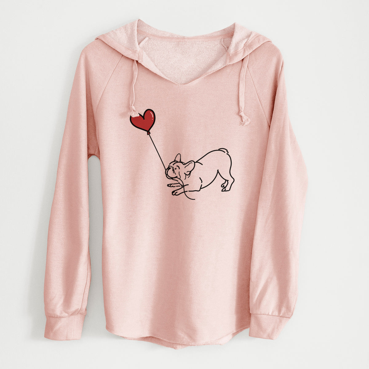 Frenchie Heart String - Cali Wave Hooded Sweatshirt