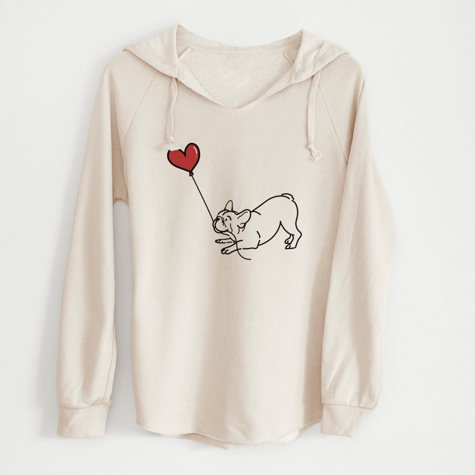 Frenchie Heart String - Cali Wave Hooded Sweatshirt