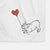 Frenchie Heart String -  Decorative Hand Towel