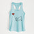 Frenchie Heart String - Women's Racerback Tanktop