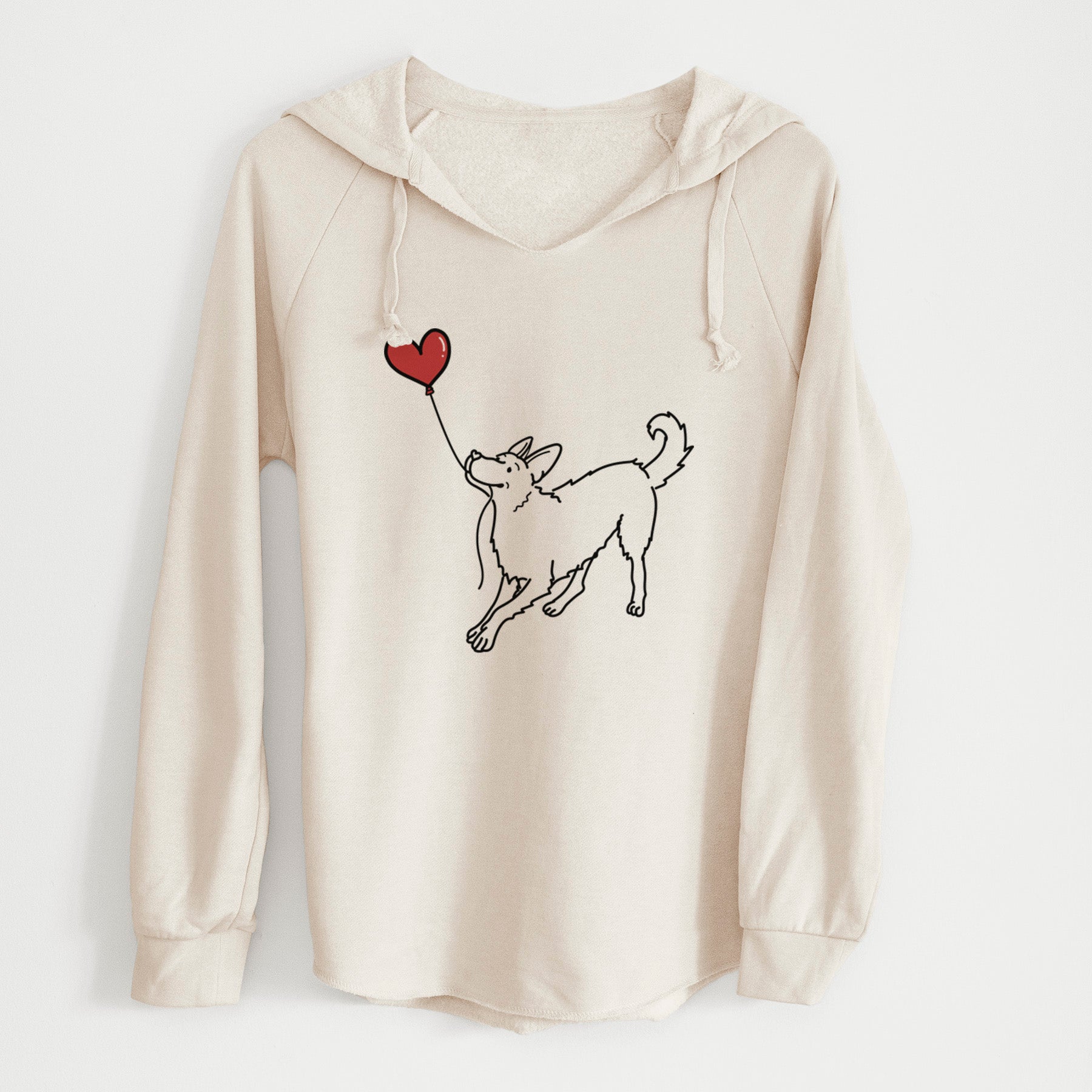 German Shepherd Heart String - Cali Wave Hooded Sweatshirt