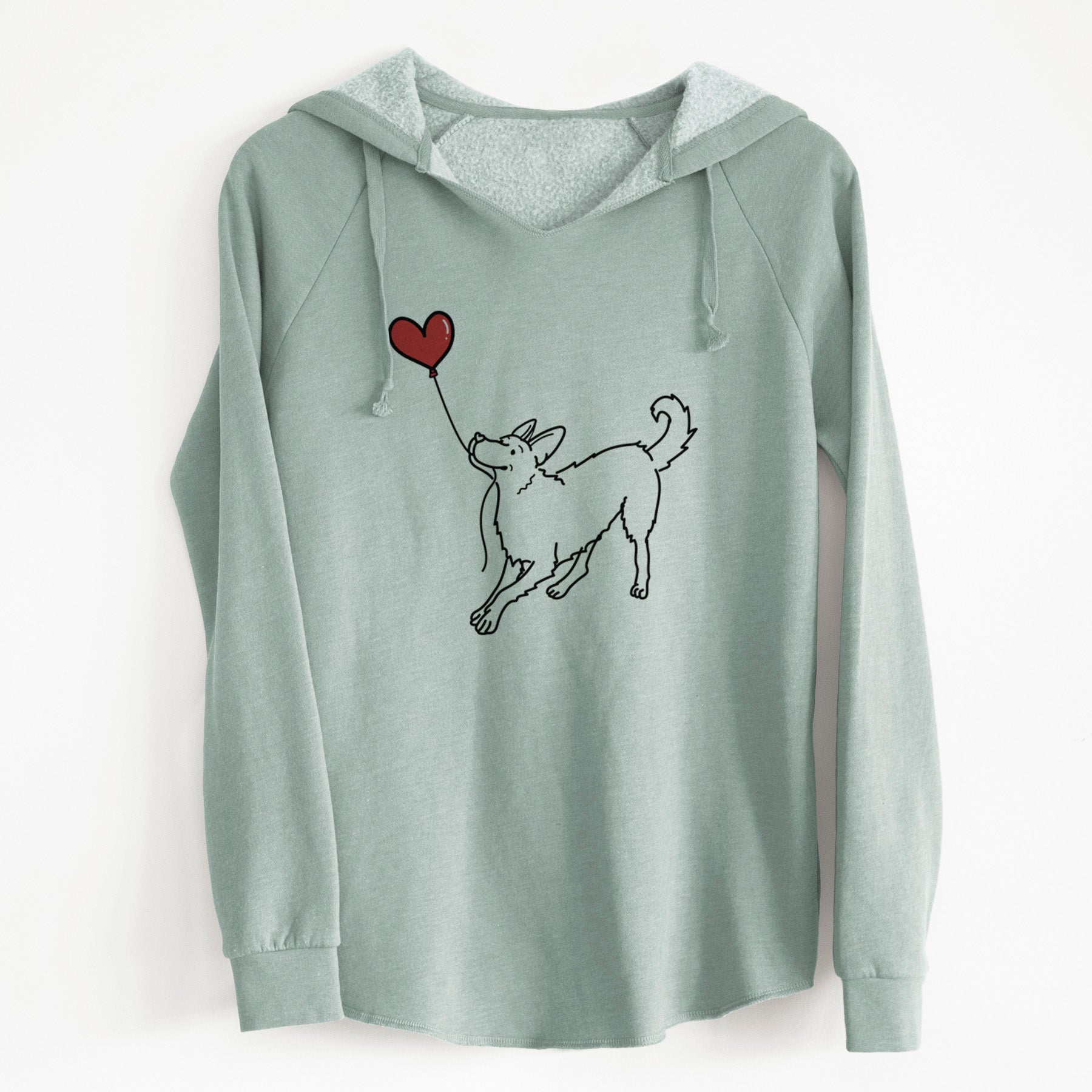 German Shepherd Heart String - Cali Wave Hooded Sweatshirt