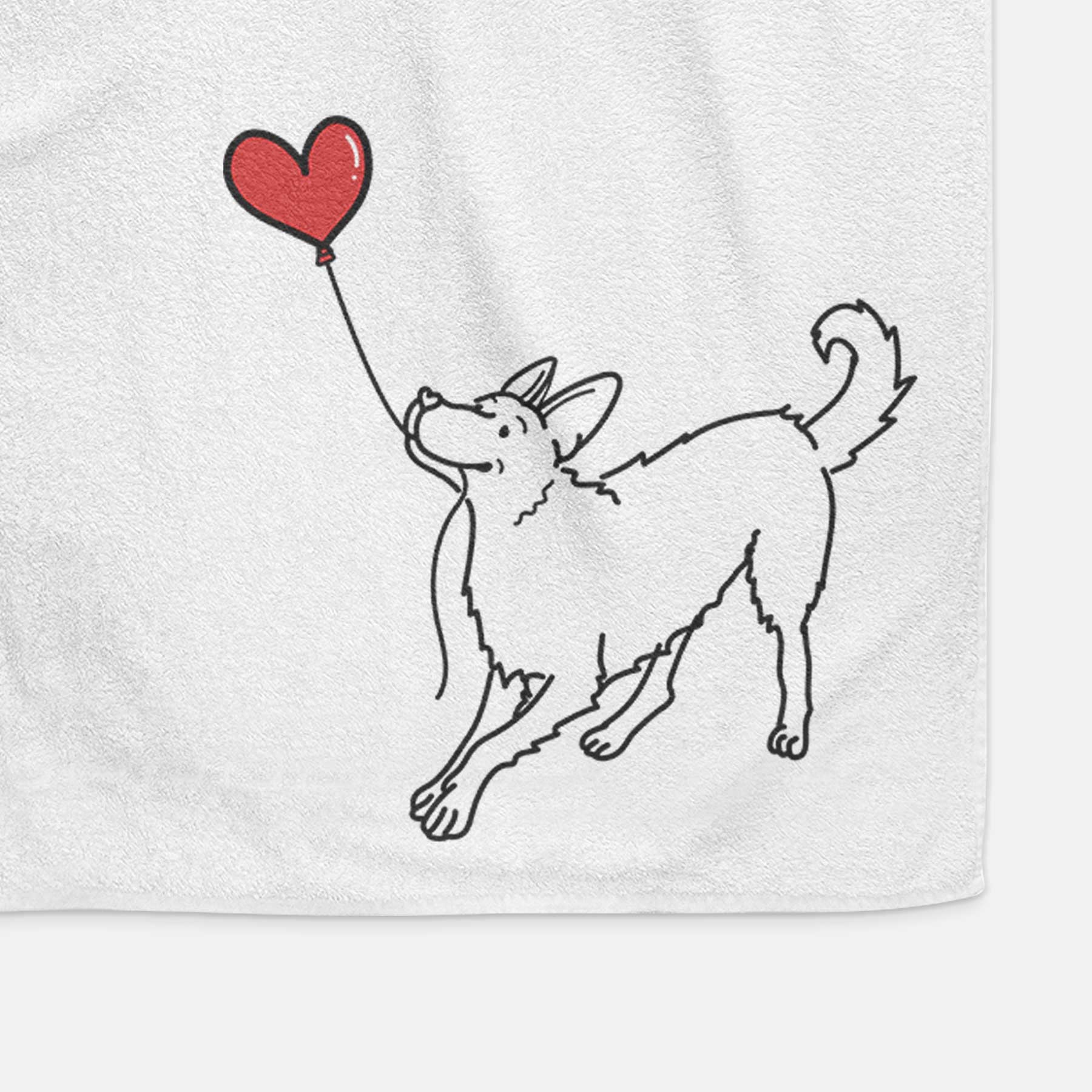 German Shepherd Heart String -  Decorative Hand Towel