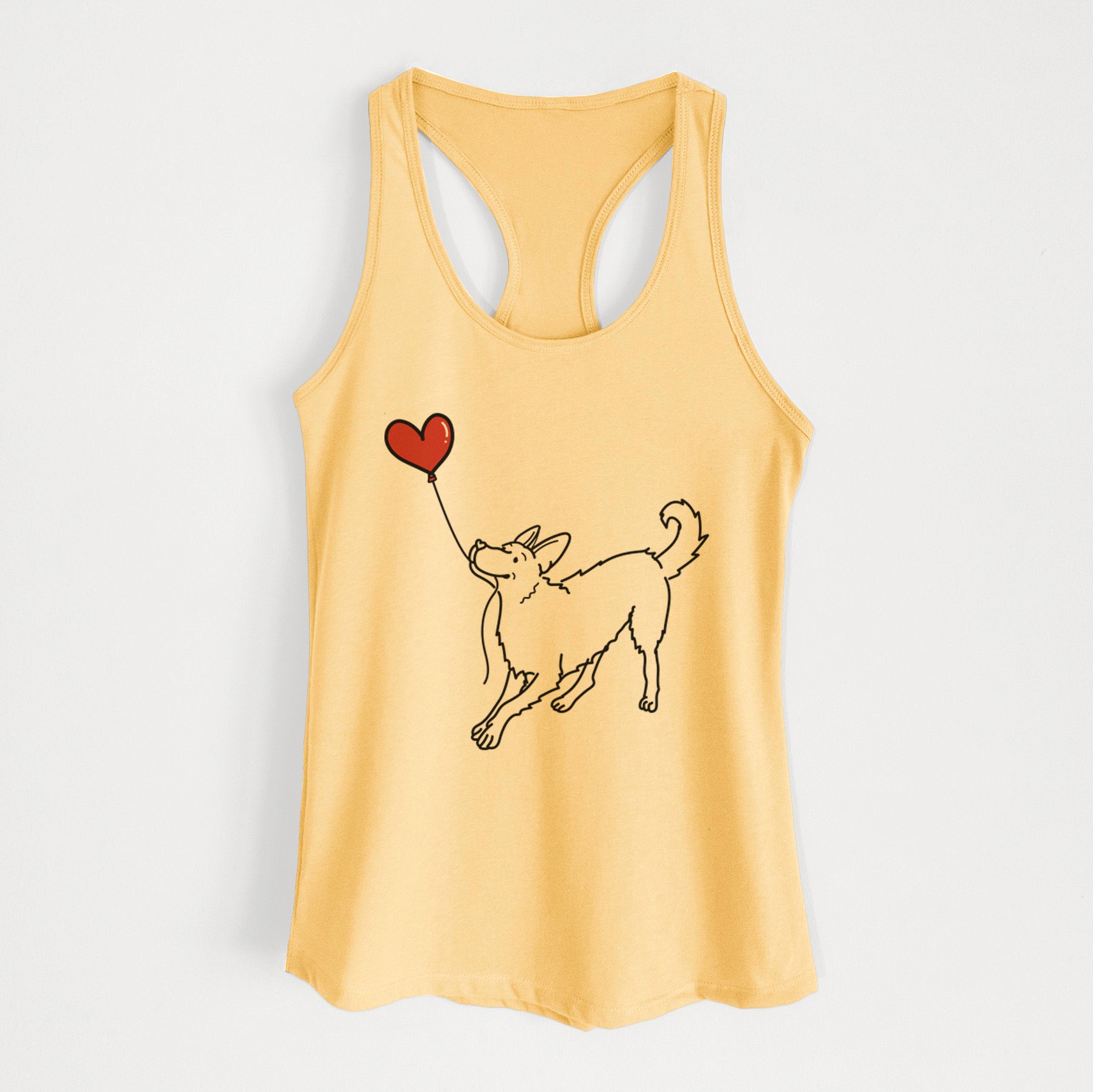 German Shepherd Heart String - Women's Racerback Tanktop