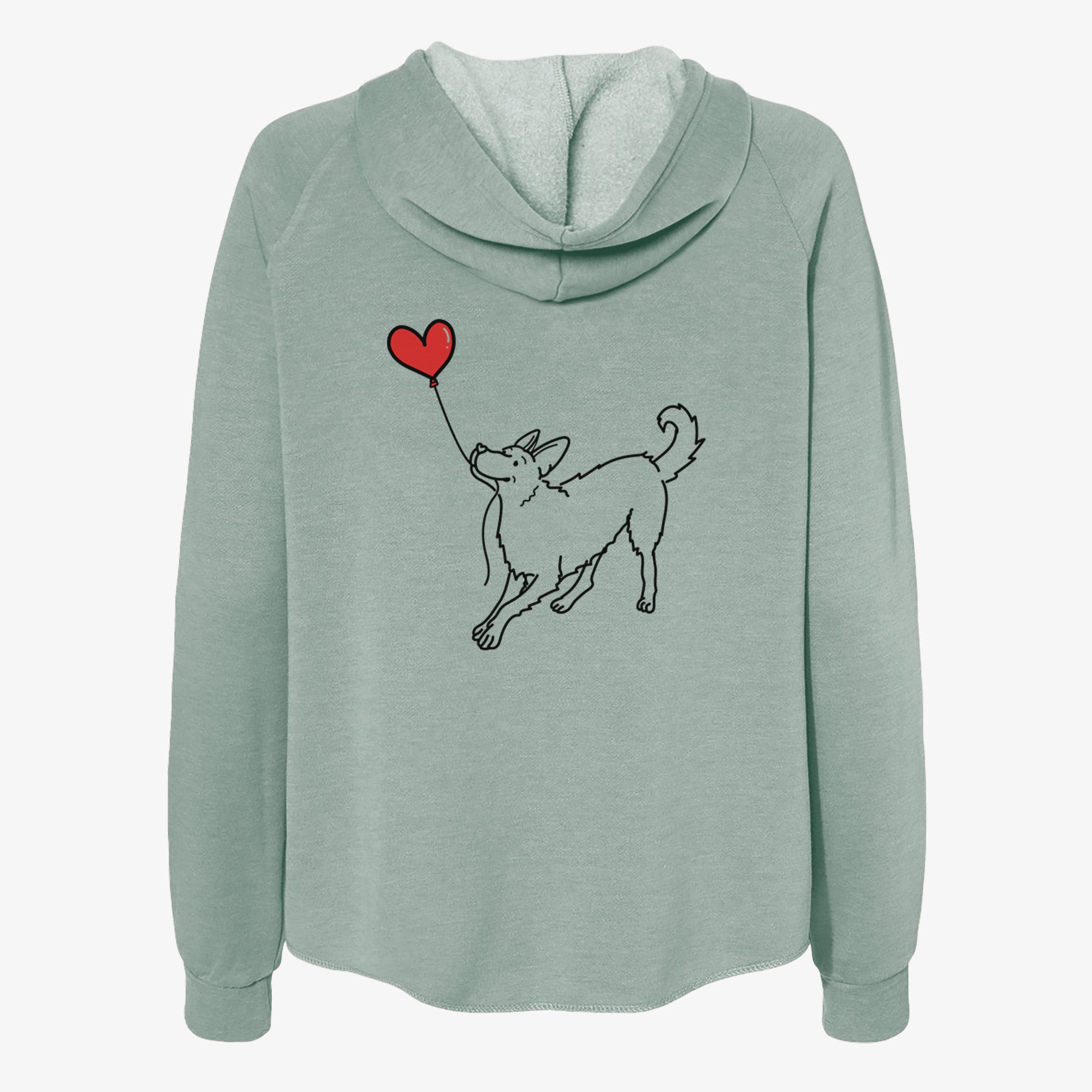 German Shepherd Heart String- Women's Cali Wave Zip-Up Sweatshirt