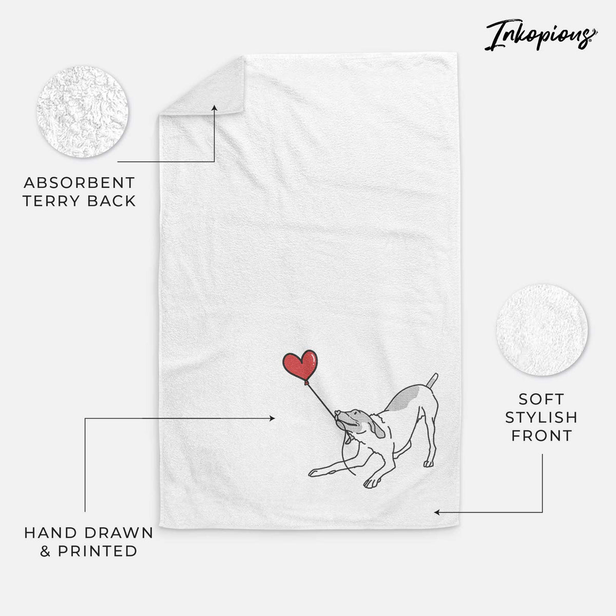 German Shorthaired Pointer Heart String -  Decorative Hand Towel