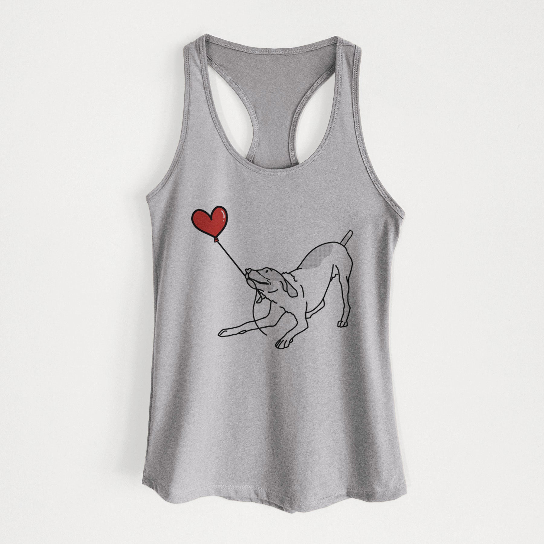 German Shorthaired Pointer Heart String - Women's Racerback Tanktop