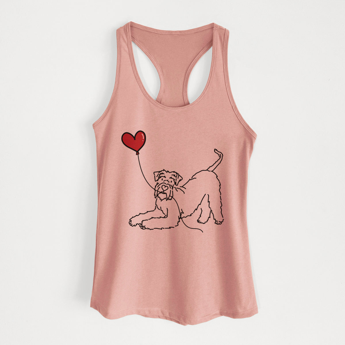 Giant Schnauzer Heart String - Women&#39;s Racerback Tanktop