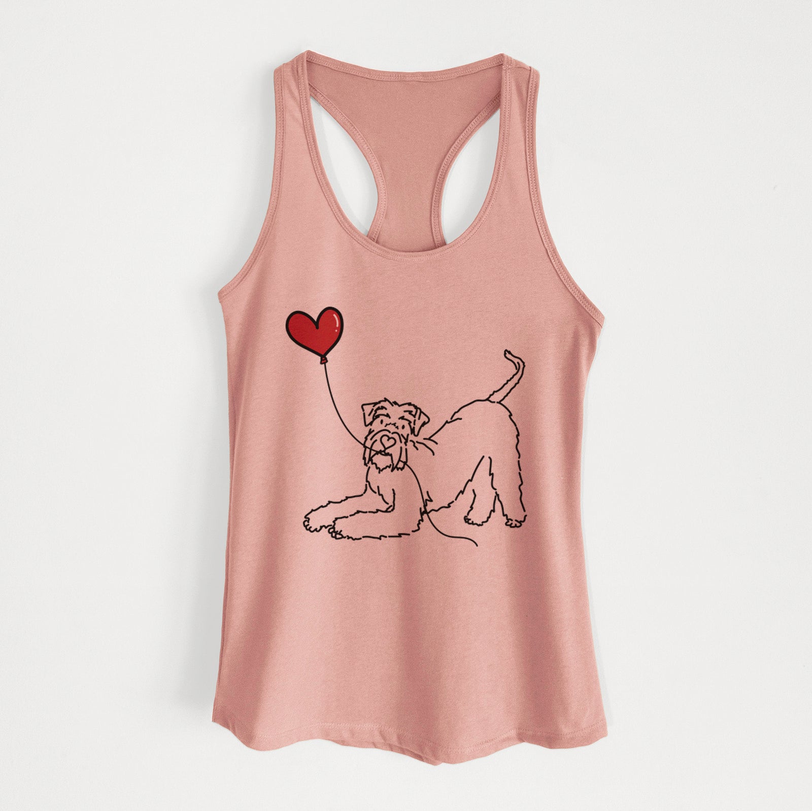 Giant Schnauzer Heart String - Women's Racerback Tanktop