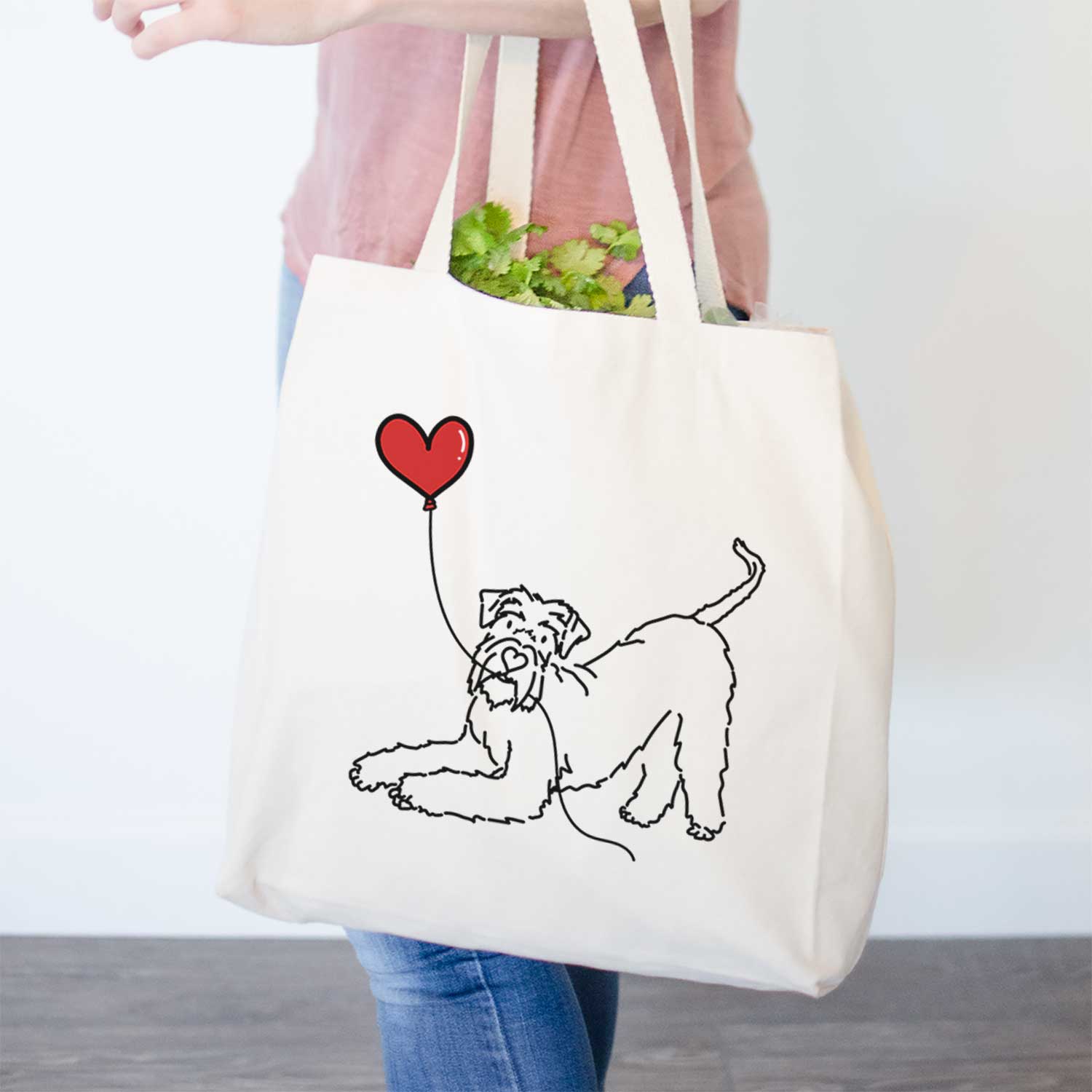 Giant Schnauzer Heart String- Tote Bag