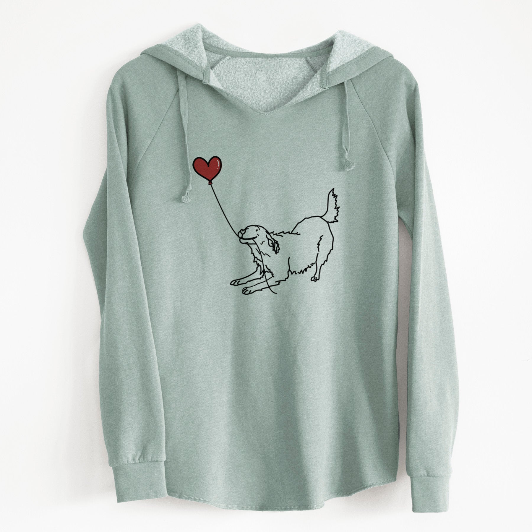 Golden Retriever Heart String - Cali Wave Hooded Sweatshirt