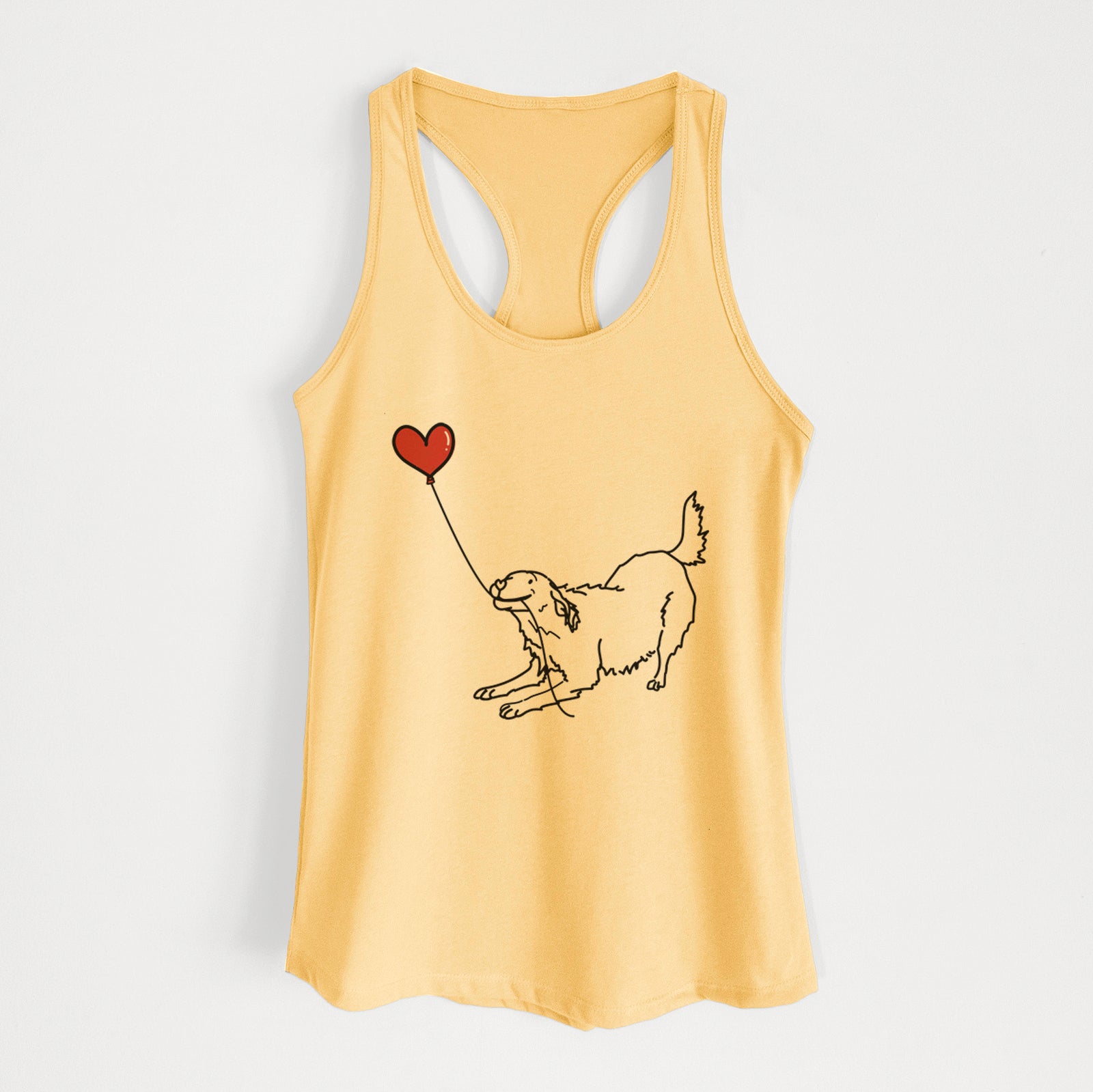Golden Retriever Heart String - Women's Racerback Tanktop