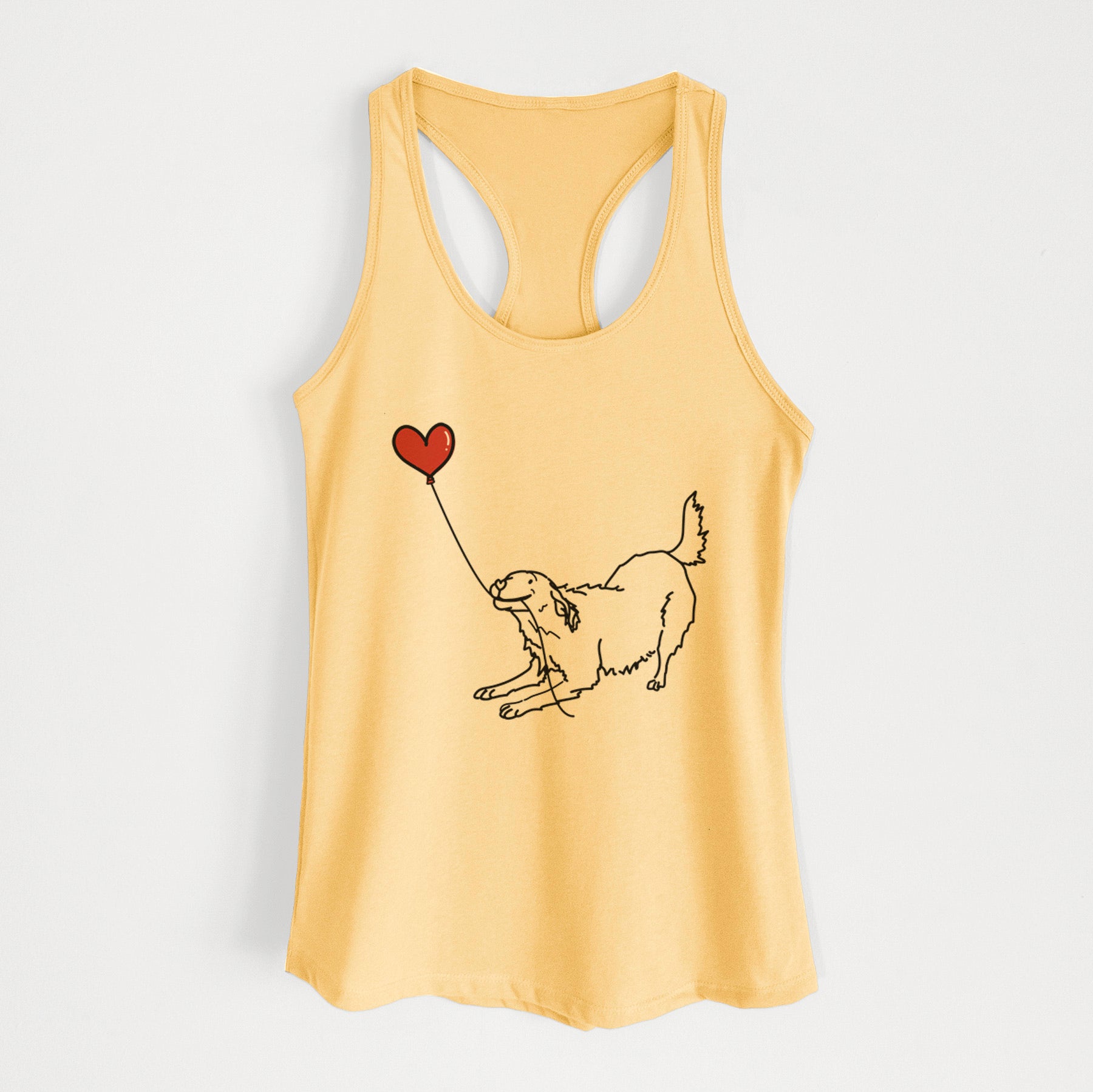 Golden Retriever Heart String - Women's Racerback Tanktop