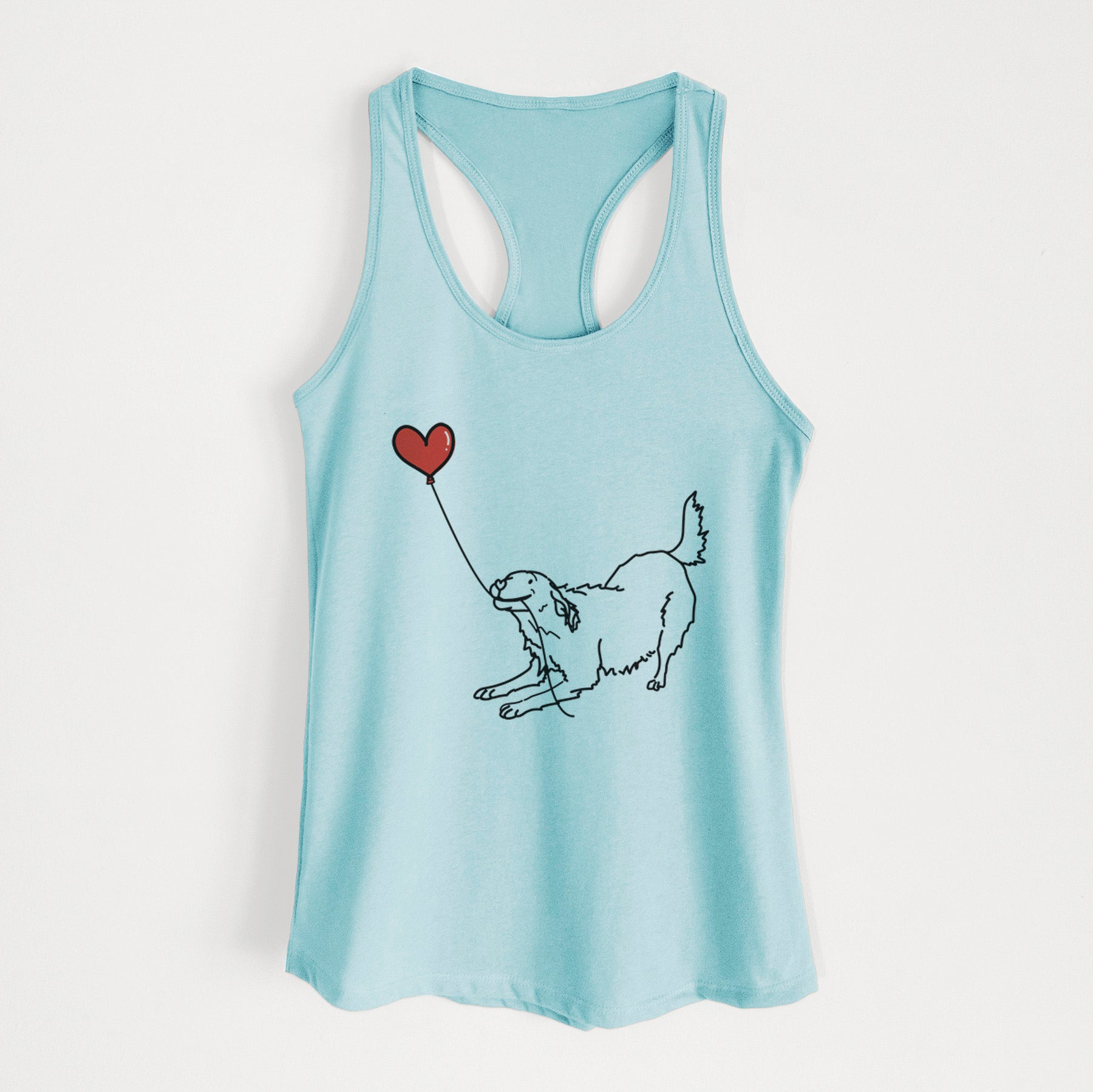 Golden Retriever Heart String - Women's Racerback Tanktop