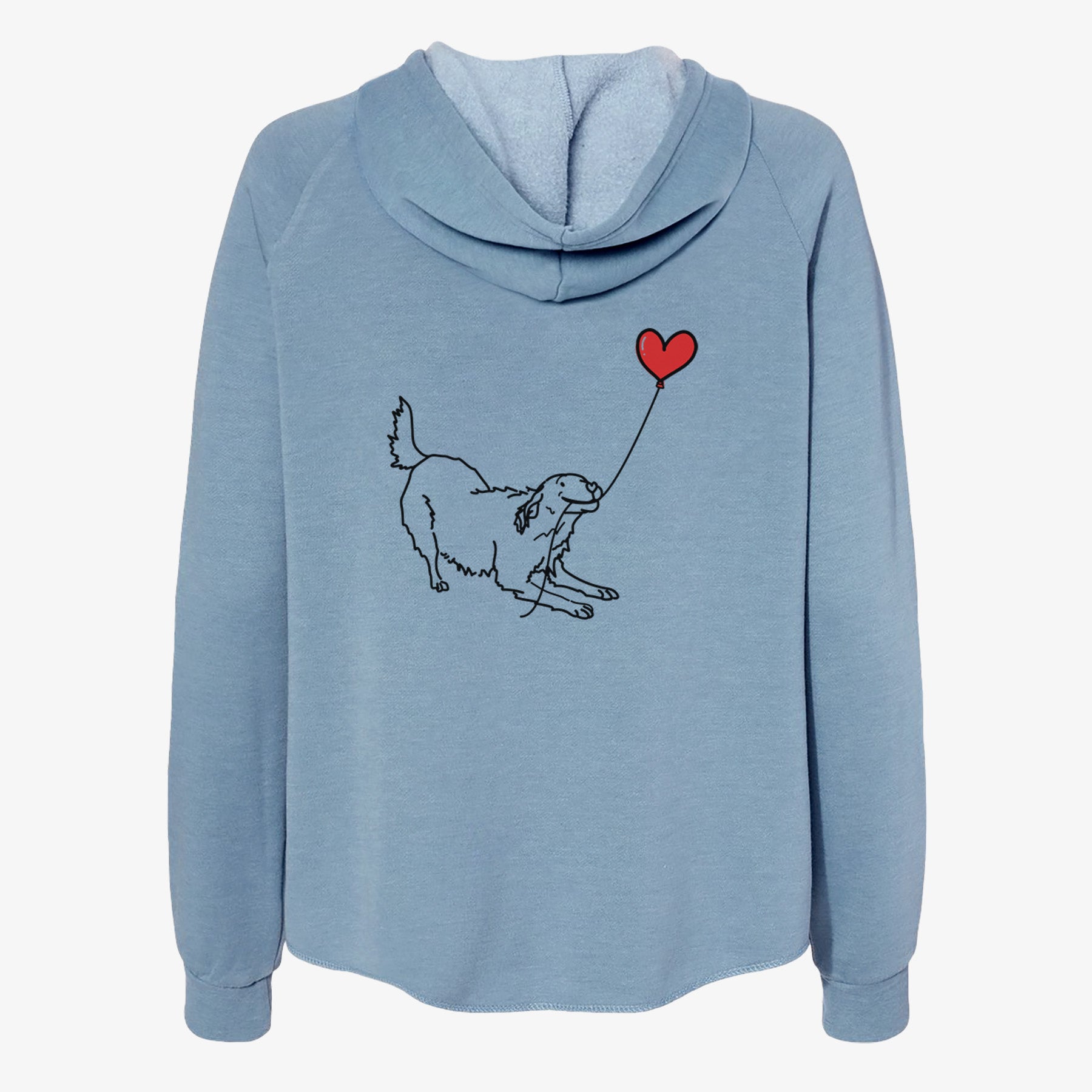 Golden Retriever Heart String- Women's Cali Wave Zip-Up Sweatshirt