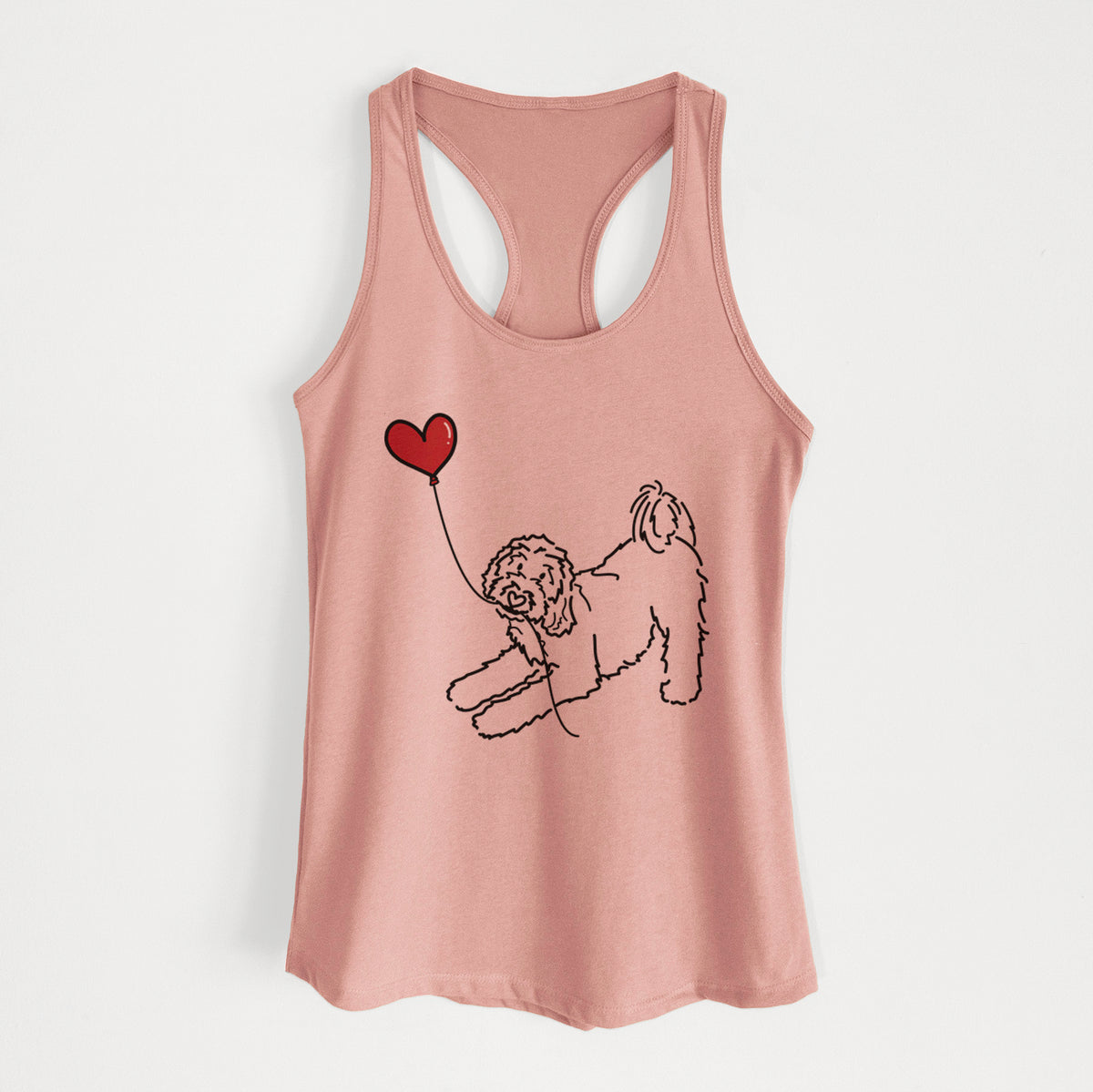 Goldendoodle Heart String - Women&#39;s Racerback Tanktop