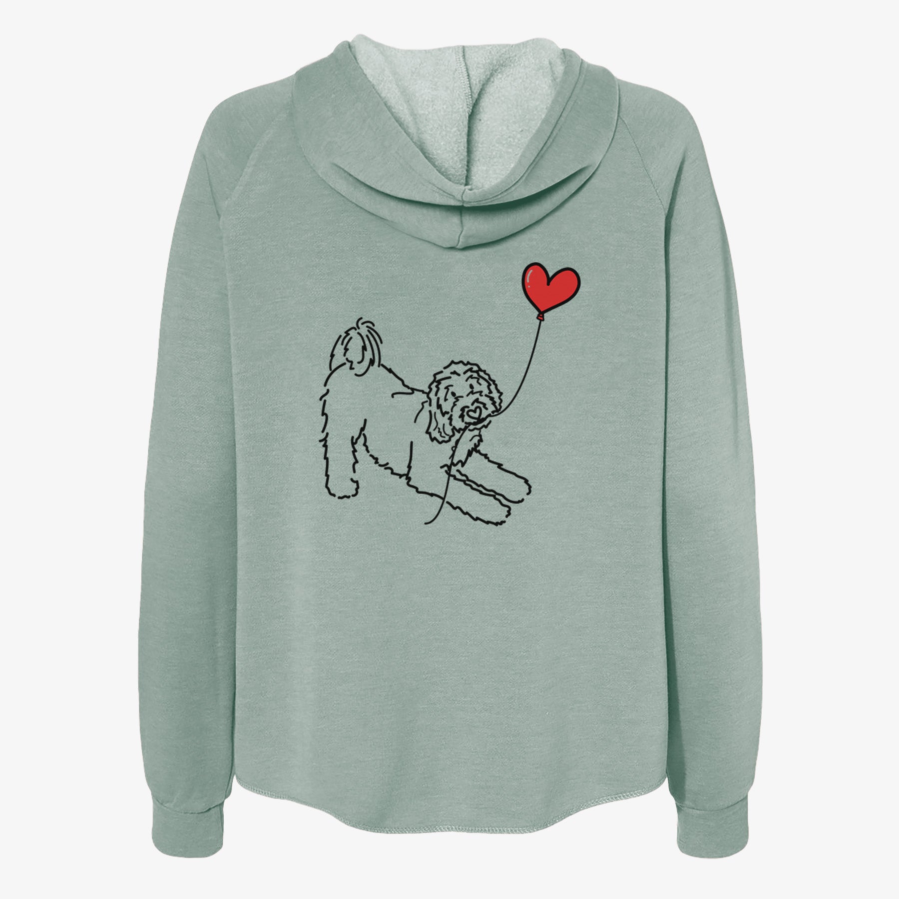 Goldendoodle Heart String- Women's Cali Wave Zip-Up Sweatshirt