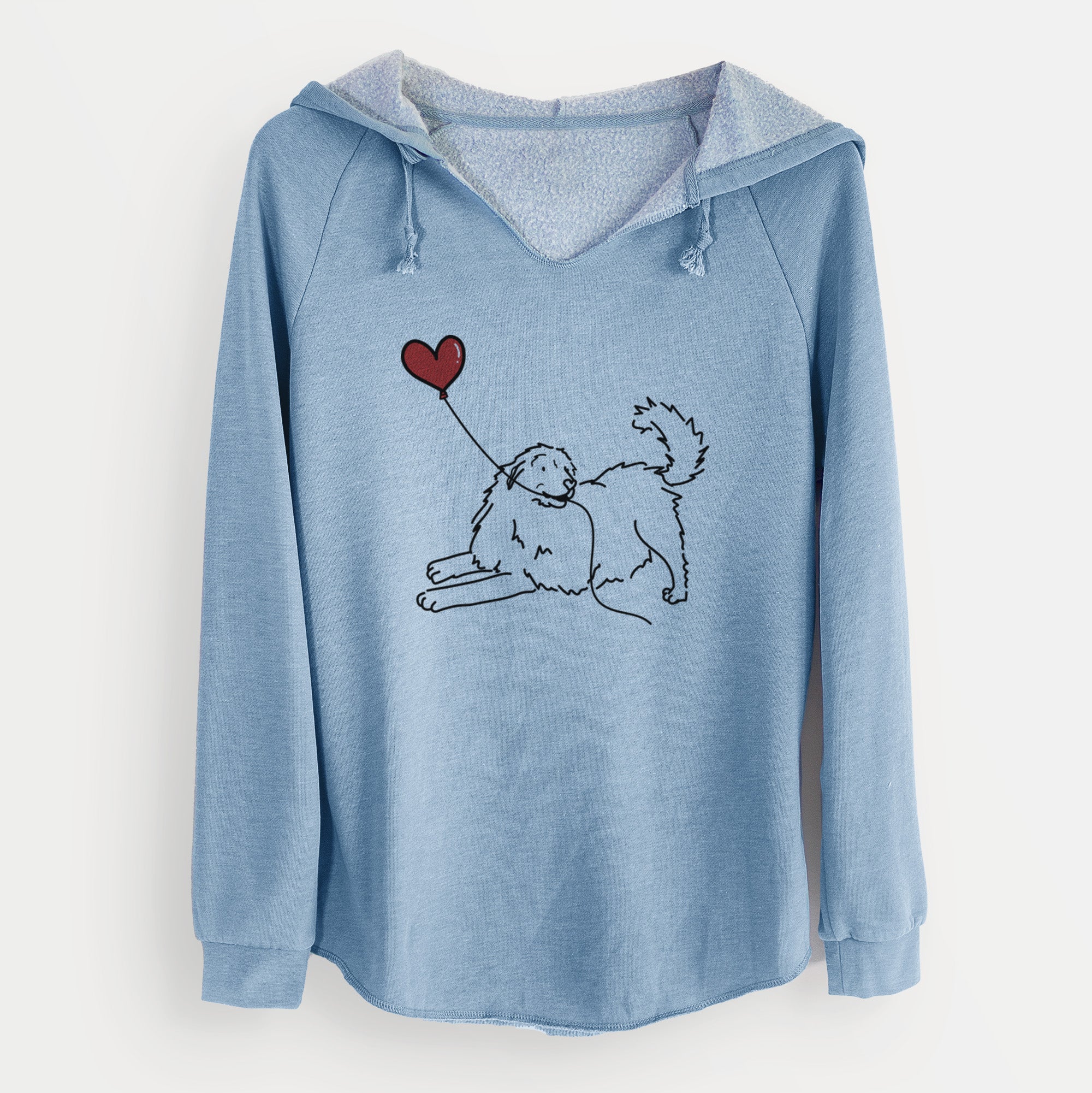 Great Pyrenees Heart String - Cali Wave Hooded Sweatshirt