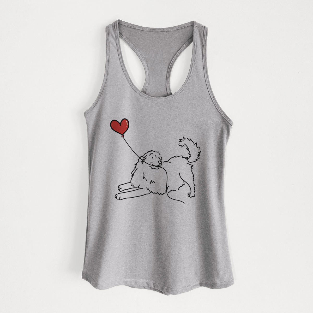 Great Pyrenees Heart String - Women's Racerback Tanktop