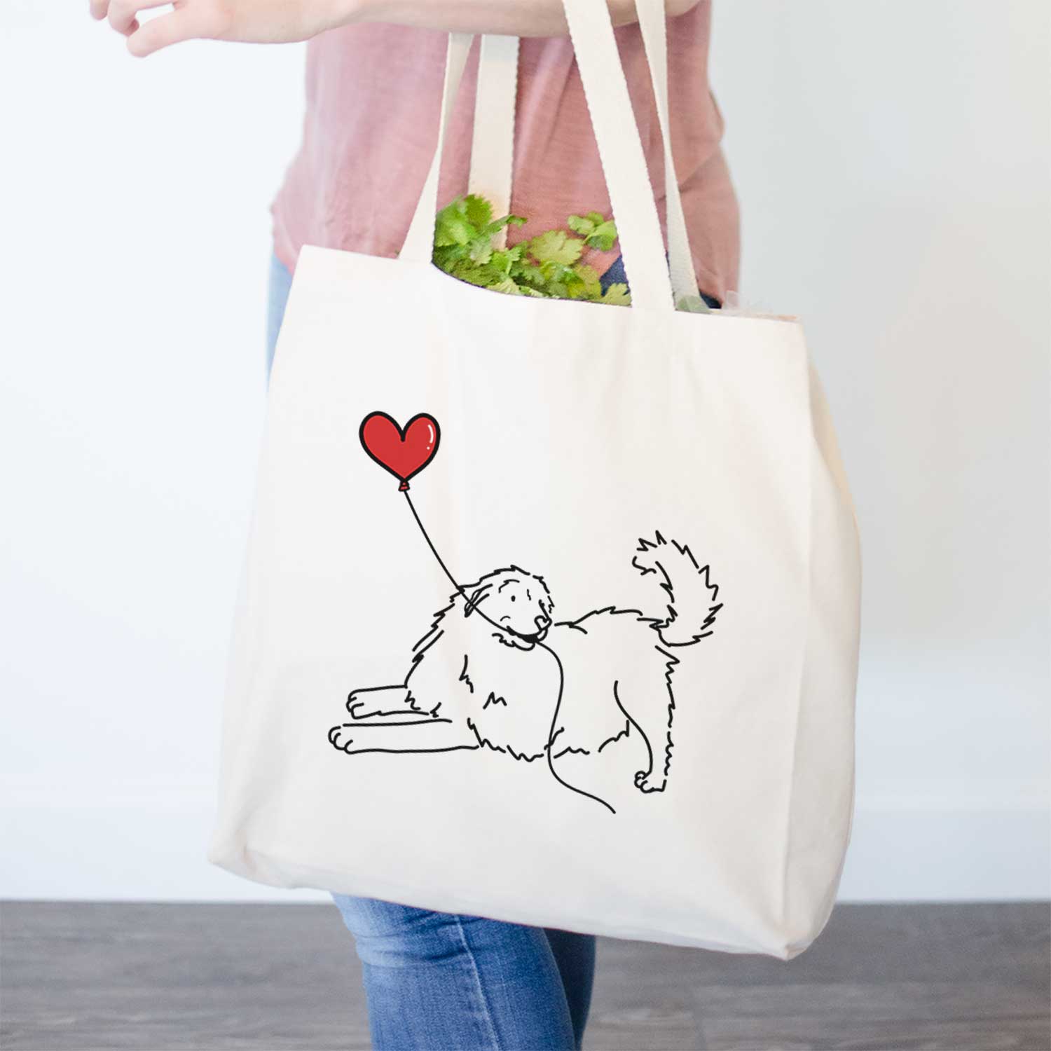 Great Pyrenees Heart String- Tote Bag