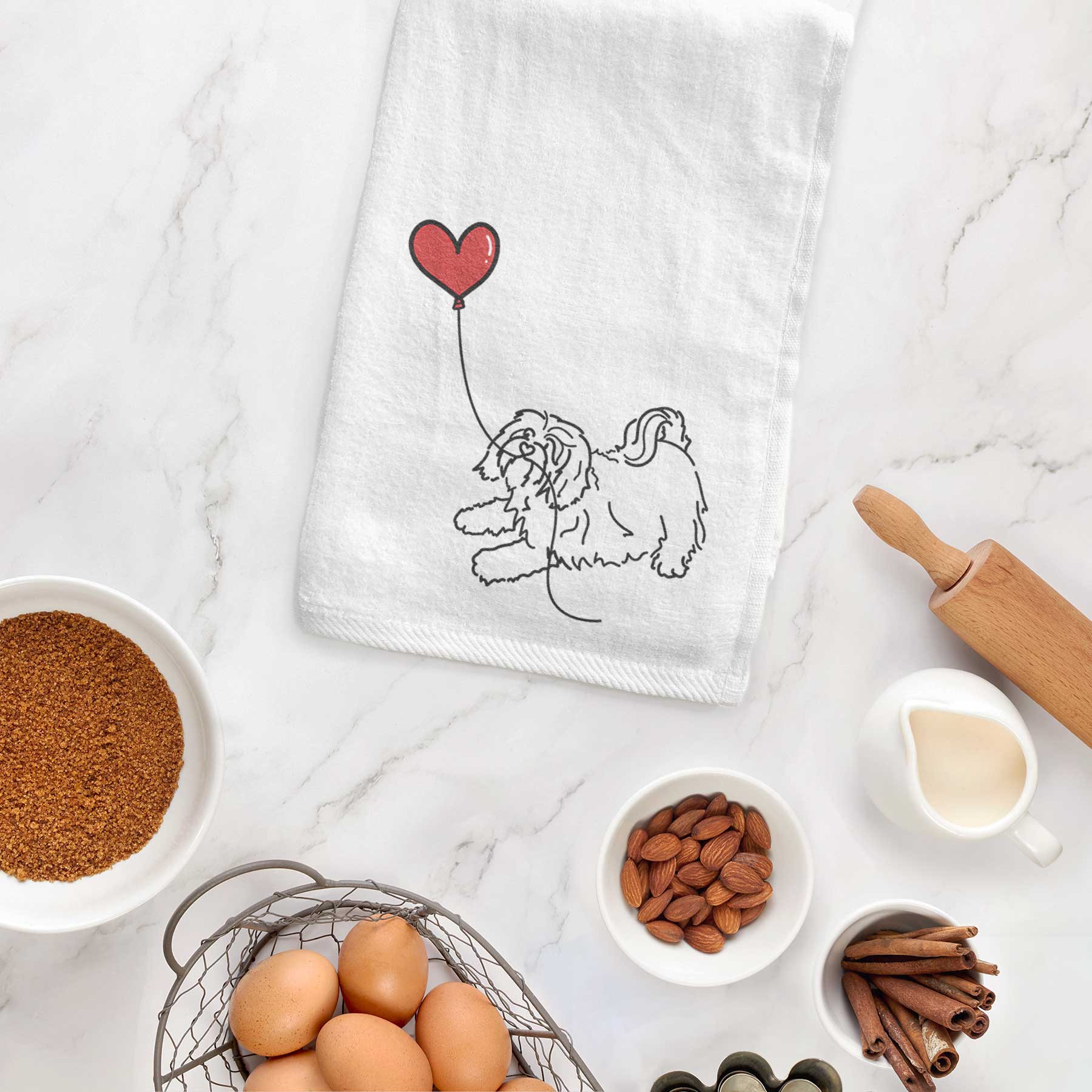 Havanese Heart String -  Decorative Hand Towel