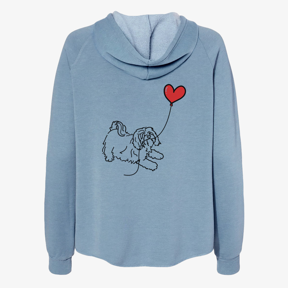 Havanese Heart String- Women's Cali Wave Zip-Up Sweatshirt