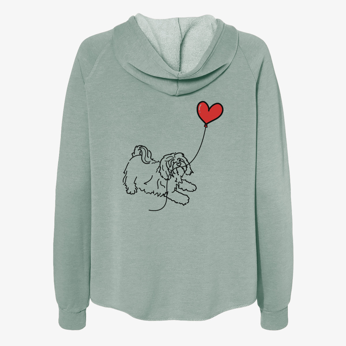 Havanese Heart String- Women's Cali Wave Zip-Up Sweatshirt