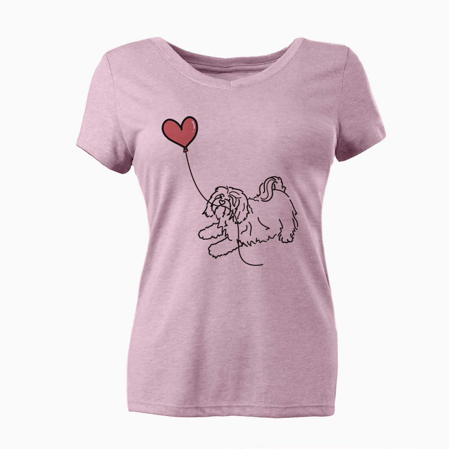 Havanese Heart String - Women's V-neck Shirt