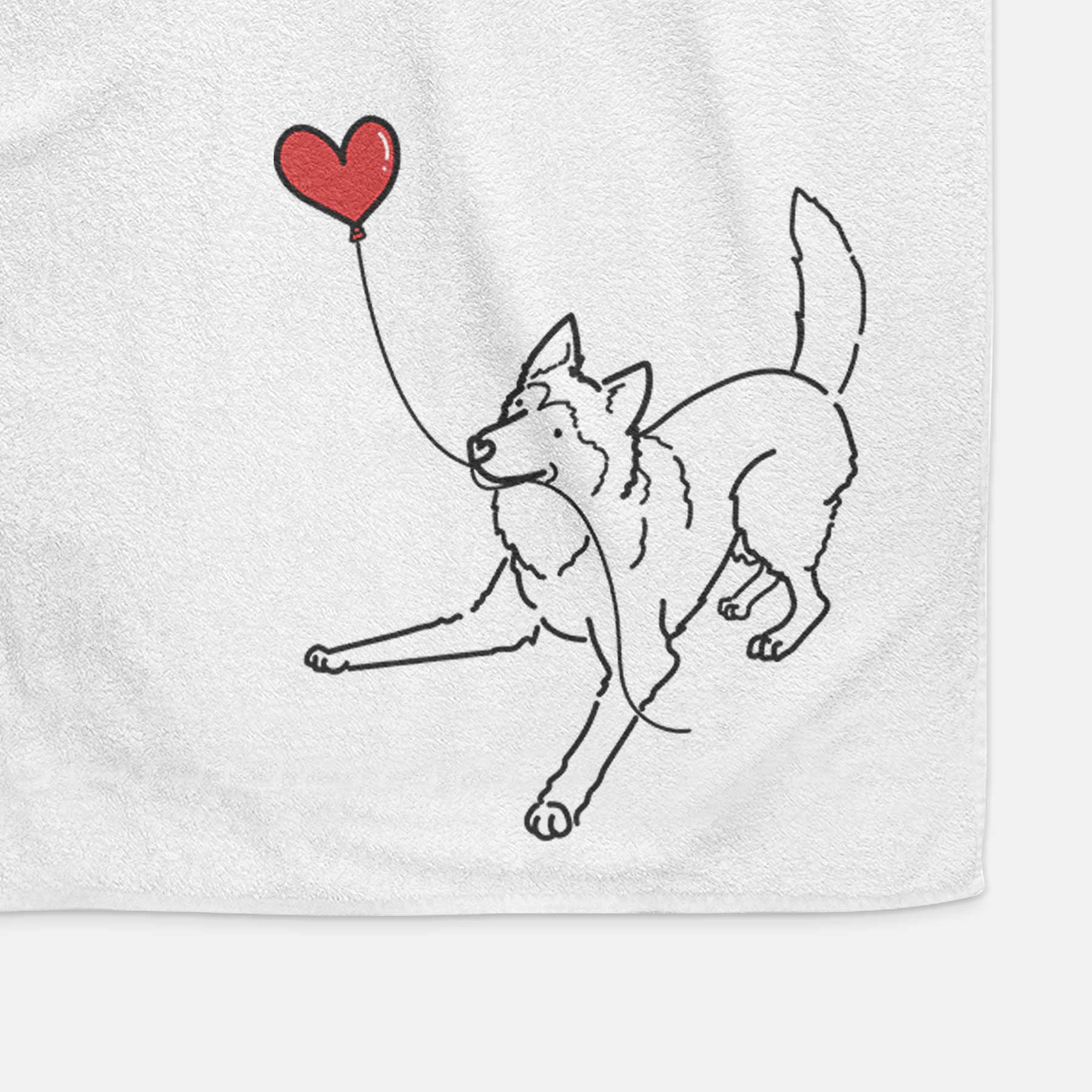 Siberian Husky Heart String -  Decorative Hand Towel