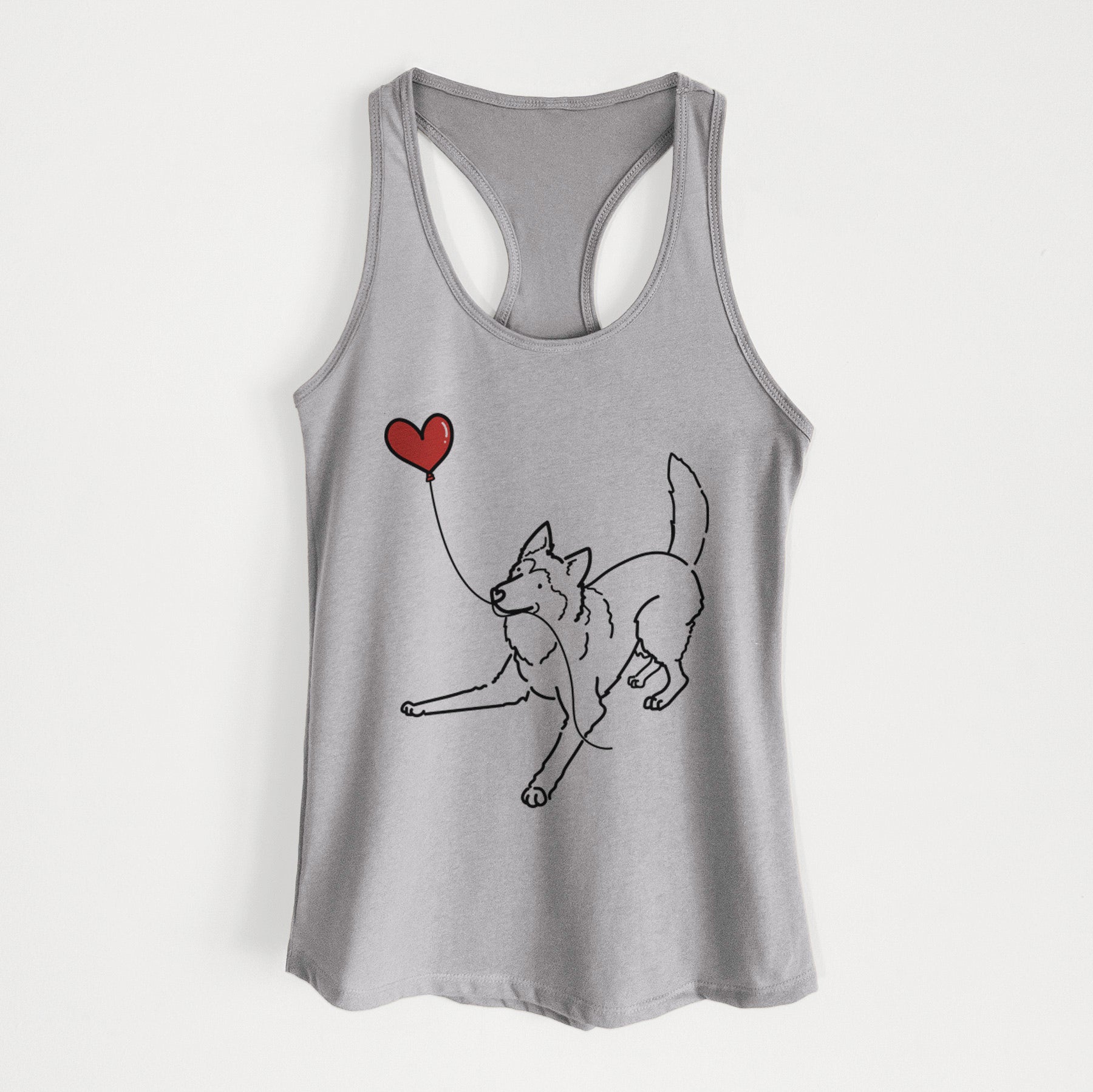 Siberian Husky Heart String - Women's Racerback Tanktop