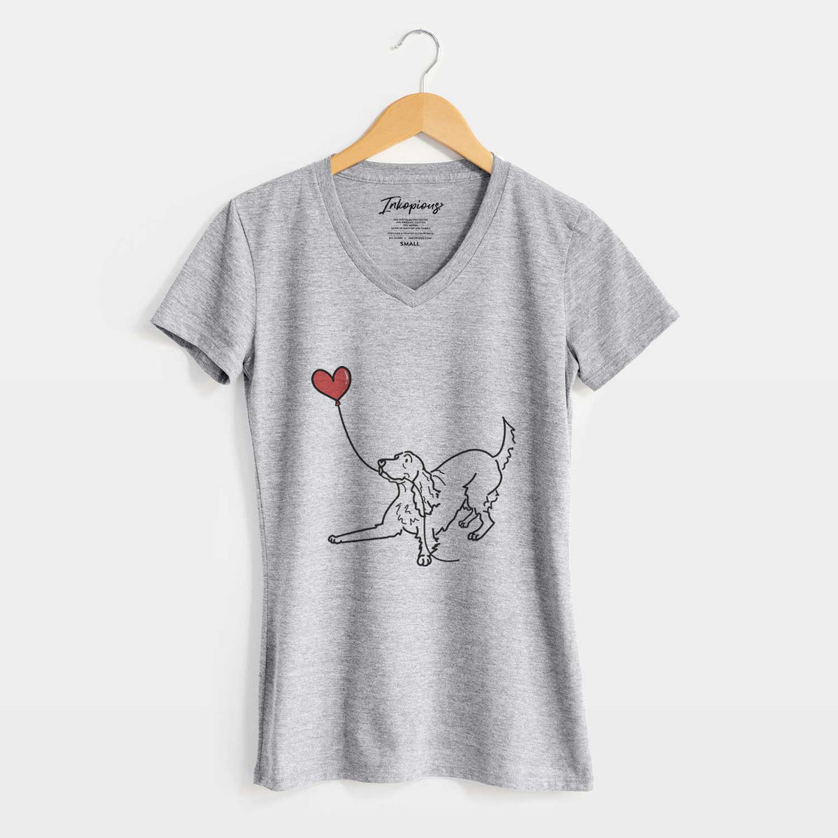 Irish Setter Heart String - Women&#39;s V-neck Shirt