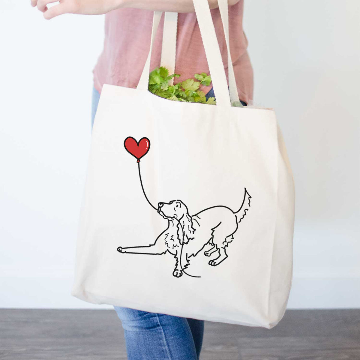 Irish Setter Heart String- Tote Bag