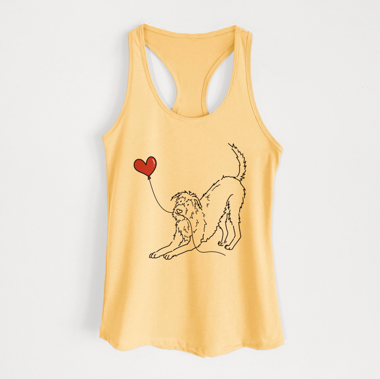 Irish Wolfhound Heart String - Women's Racerback Tanktop