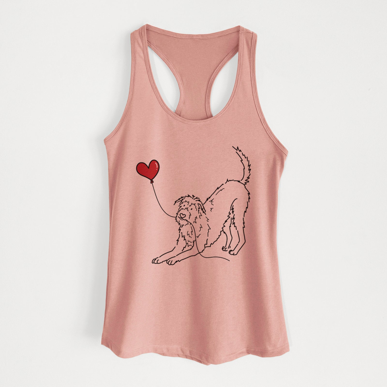 Irish Wolfhound Heart String - Women's Racerback Tanktop