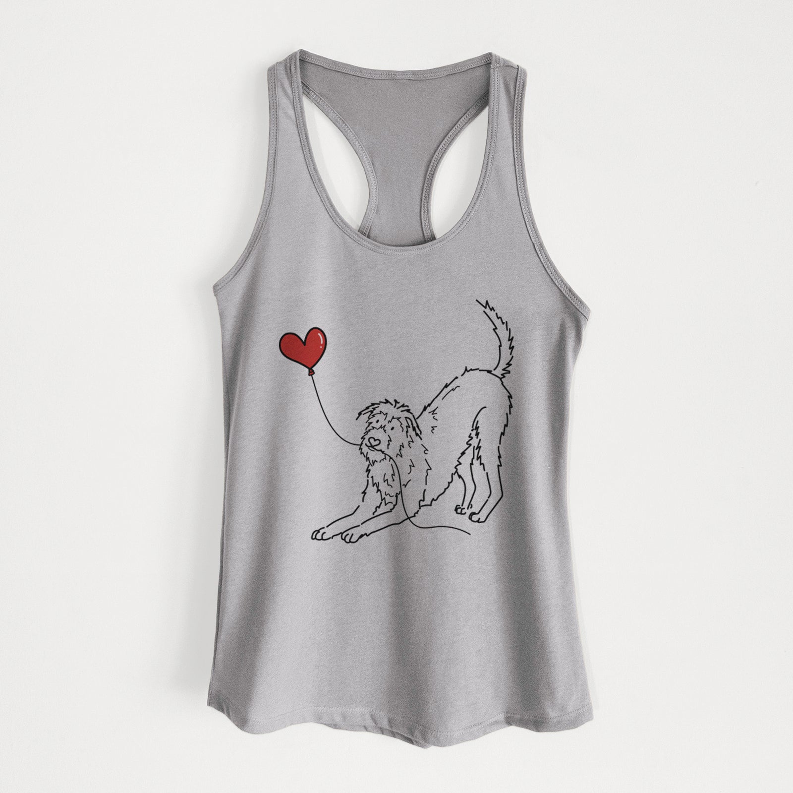 Irish Wolfhound Heart String - Women's Racerback Tanktop