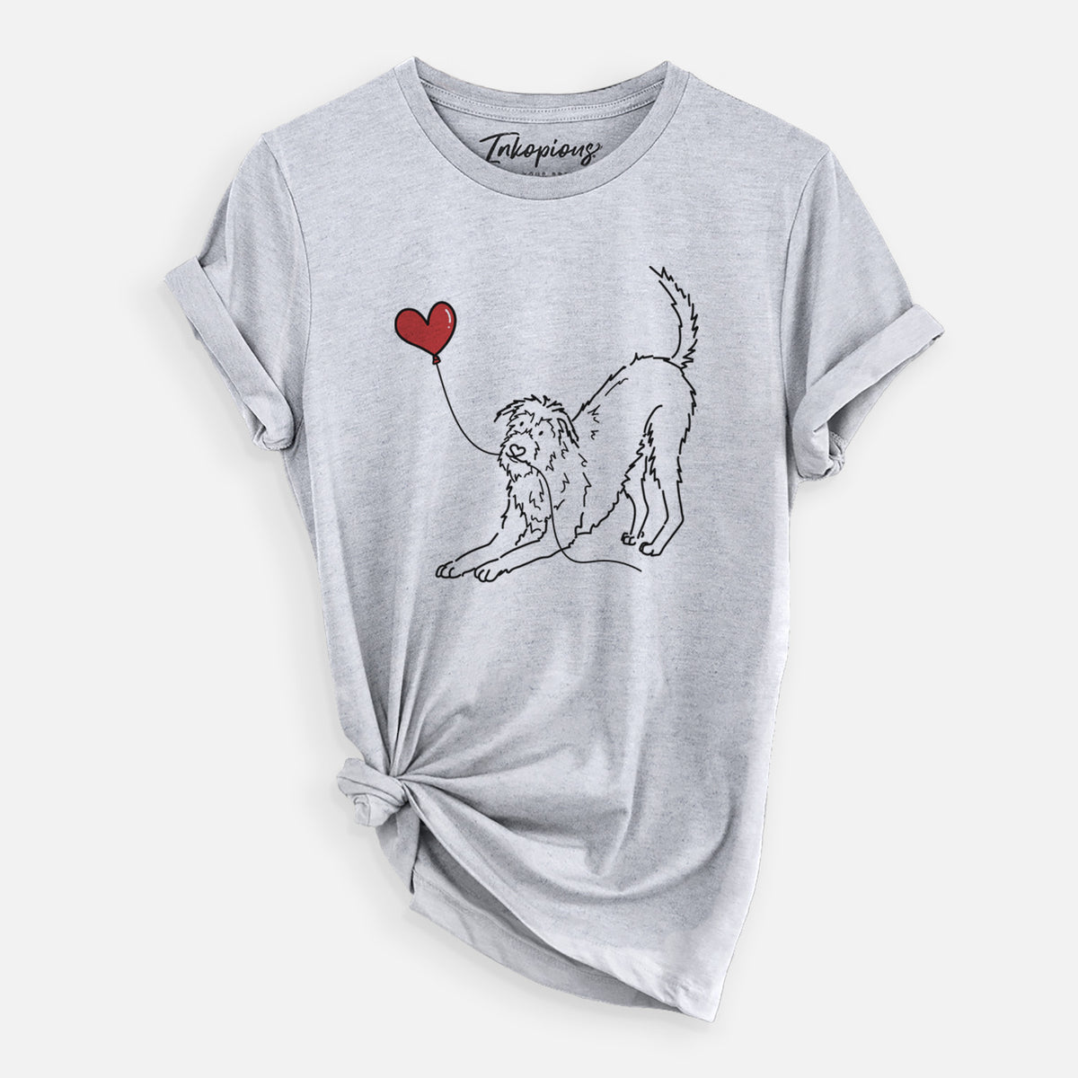 Irish Wolfhound Heart String - Unisex Crewneck