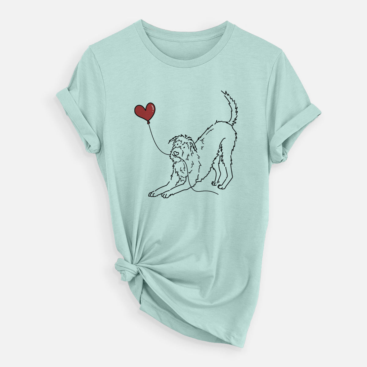 Irish Wolfhound Heart String - Unisex Crewneck