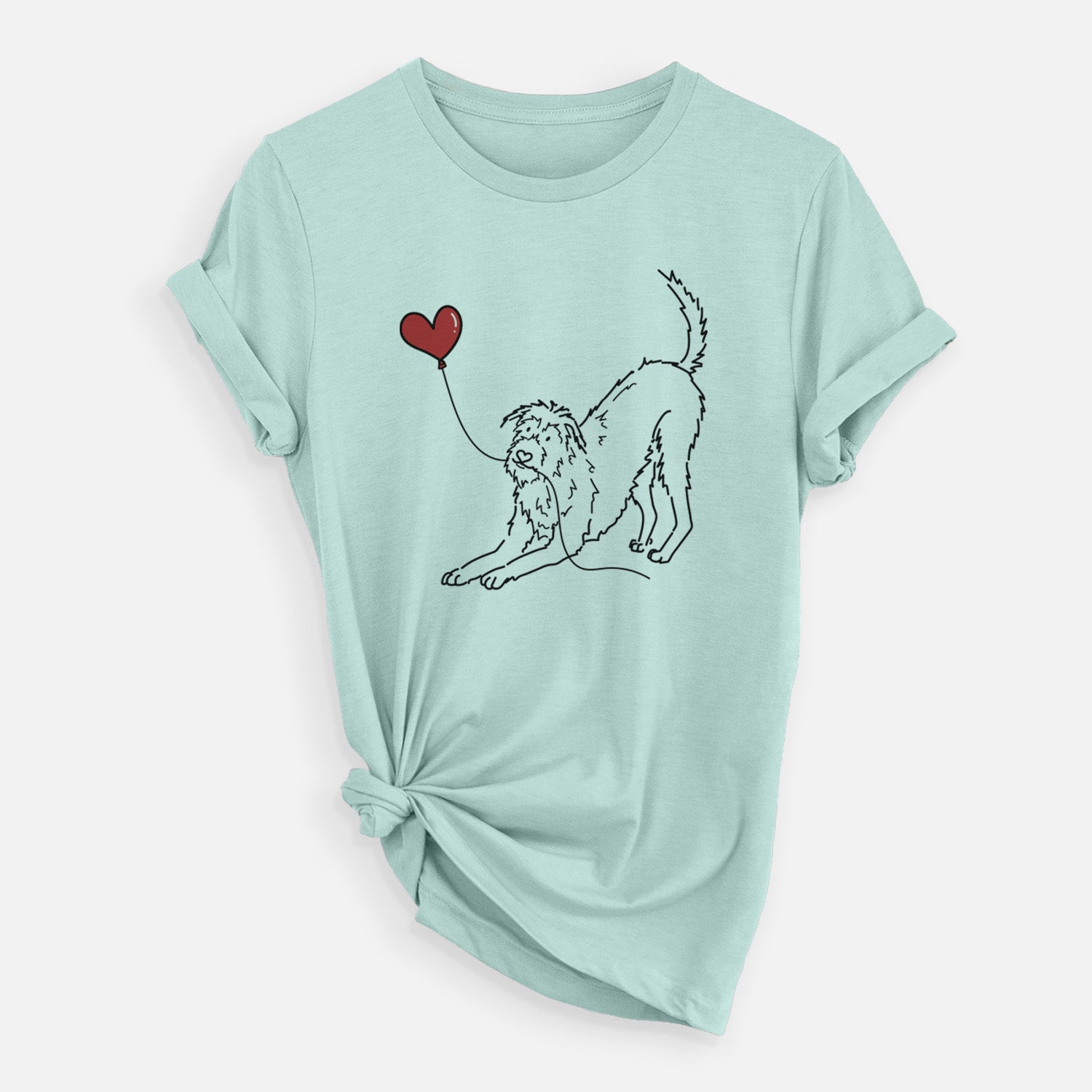 Irish Wolfhound Heart String - Unisex Crewneck
