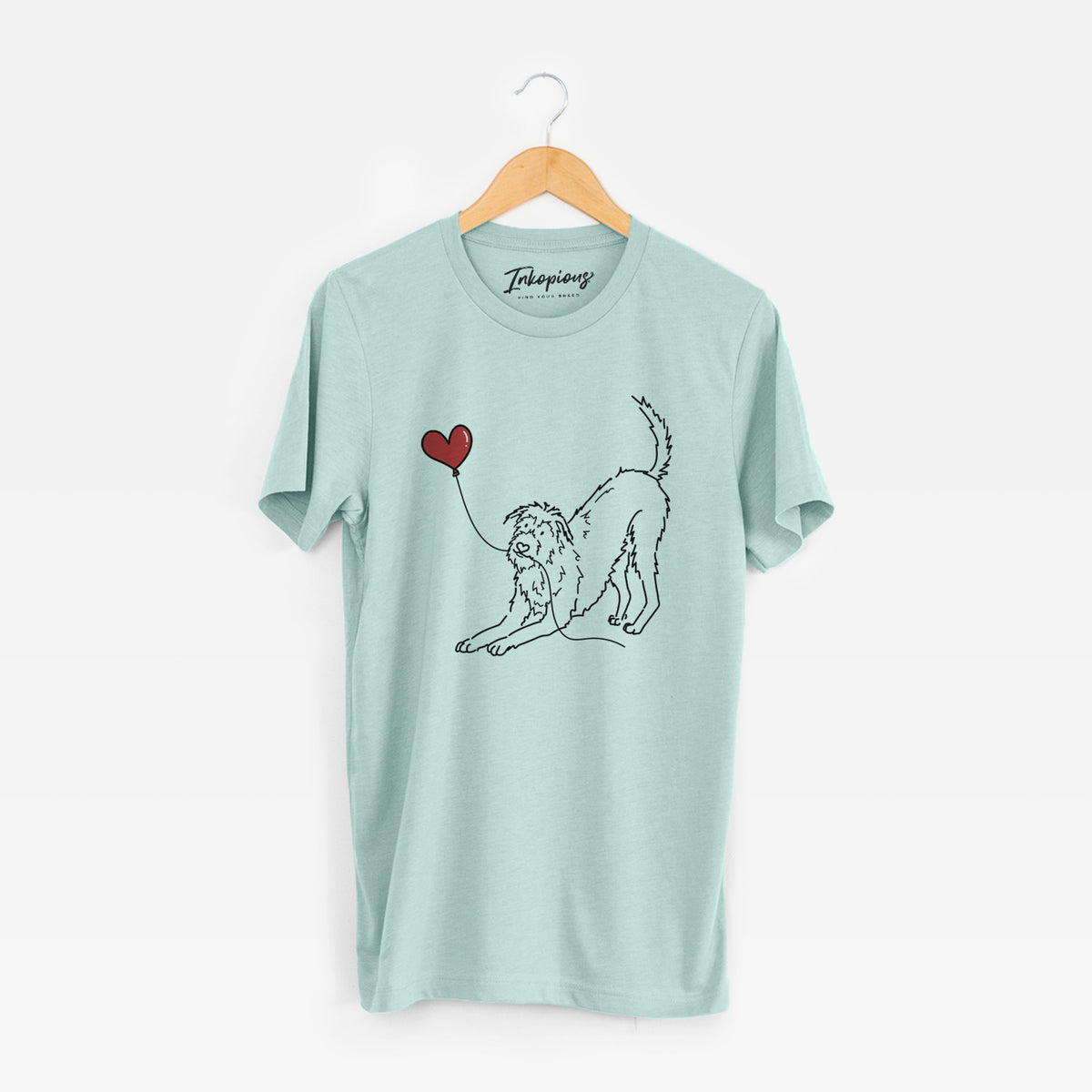 Irish Wolfhound Heart String - Unisex Crewneck