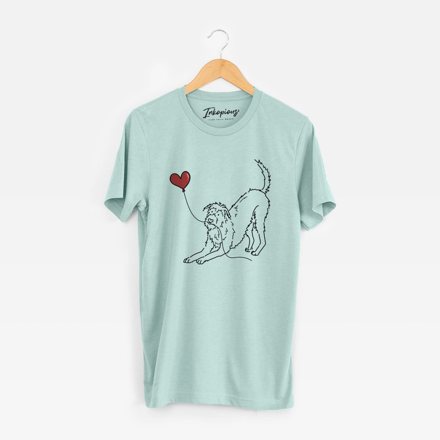 Irish Wolfhound Heart String - Unisex Crewneck