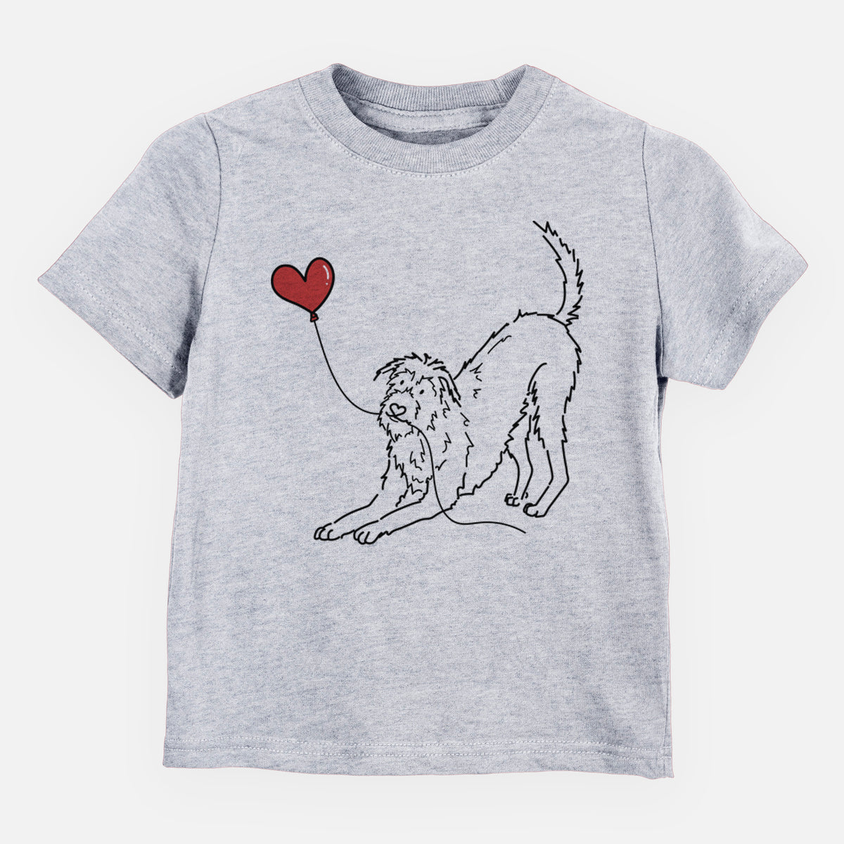 Irish Wolfhound Heart String - Kids/Youth/Toddler Shirt