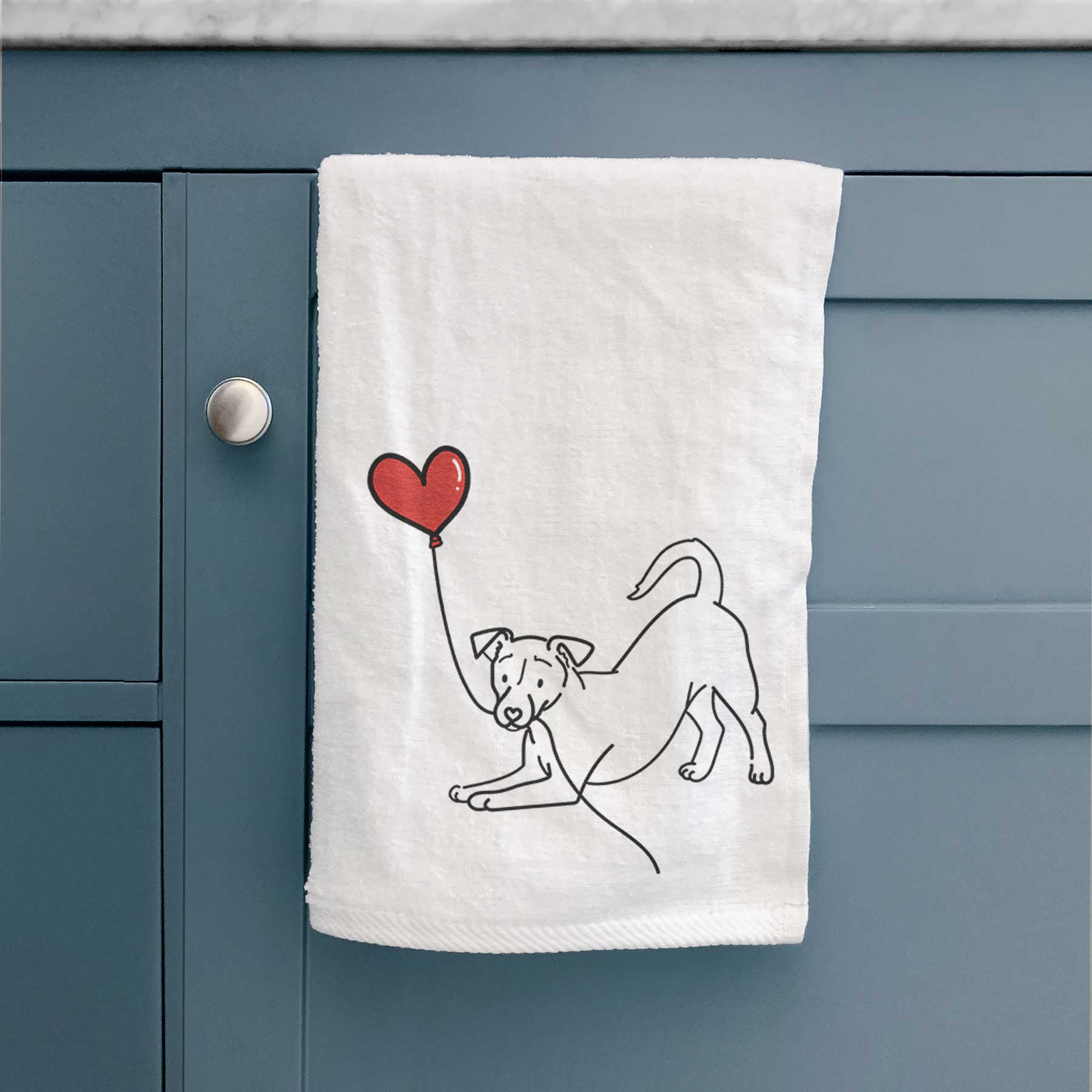 Jack Russell Terrier Heart String -  Decorative Hand Towel