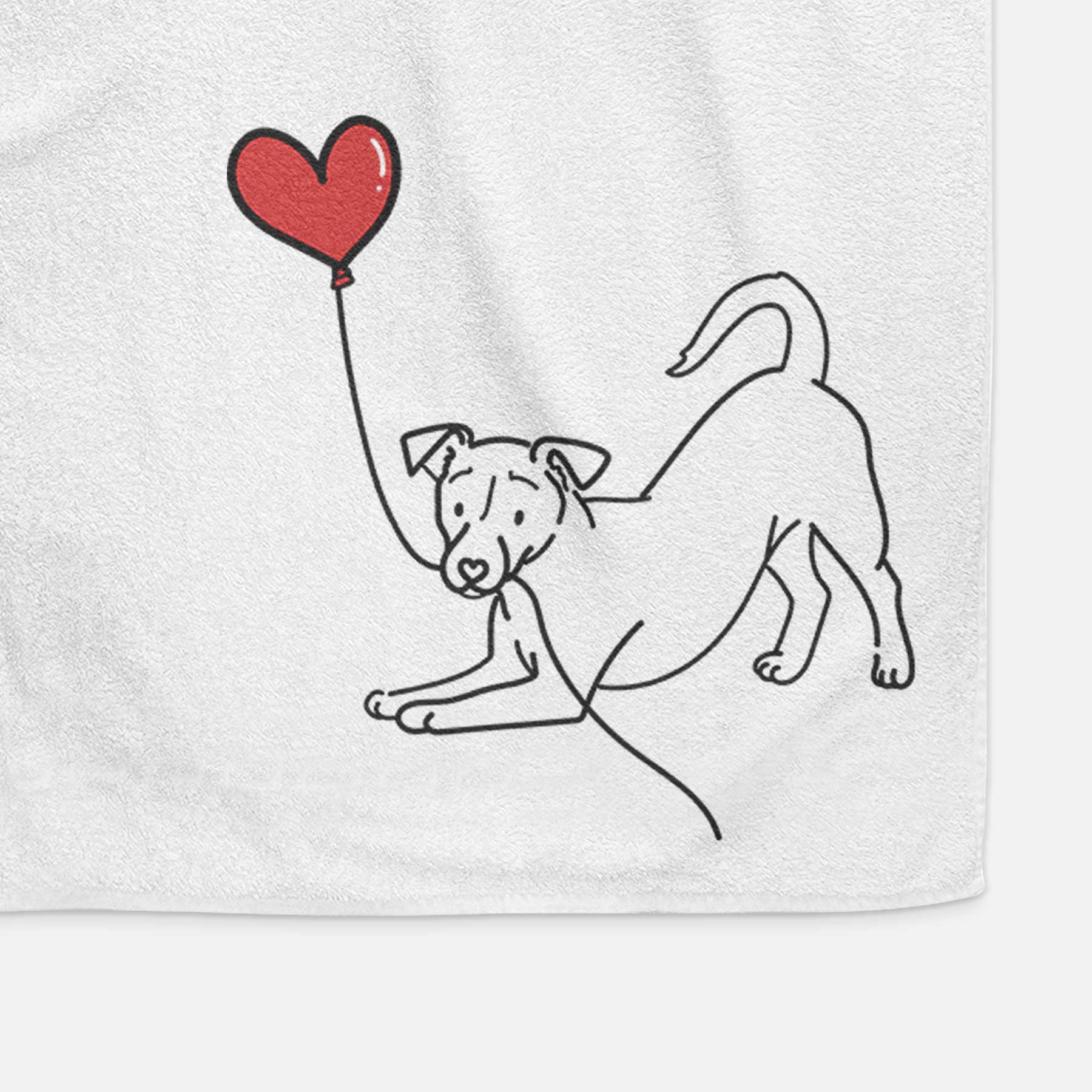 Jack Russell Terrier Heart String -  Decorative Hand Towel