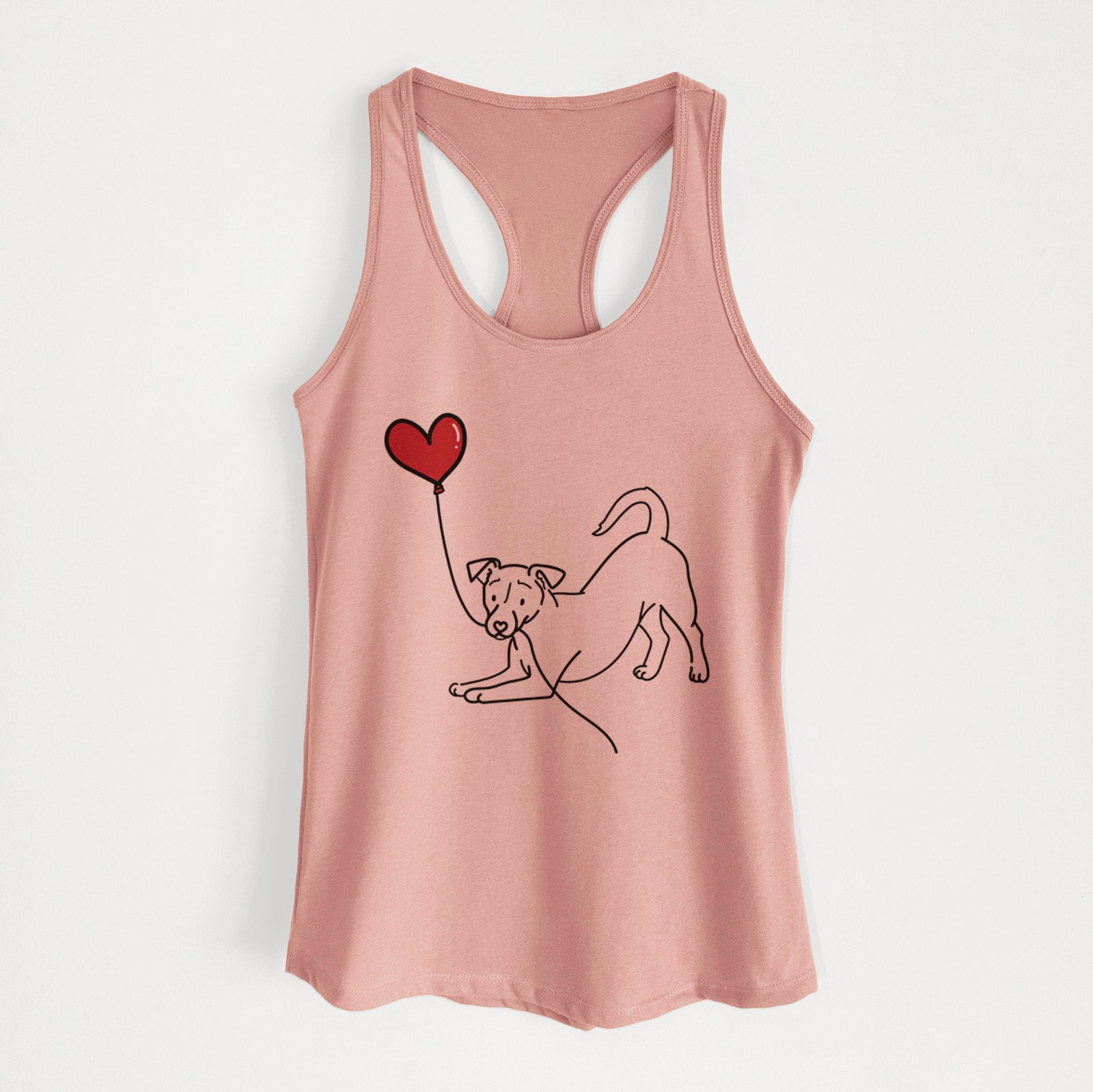 Jack Russell Terrier Heart String - Women's Racerback Tanktop