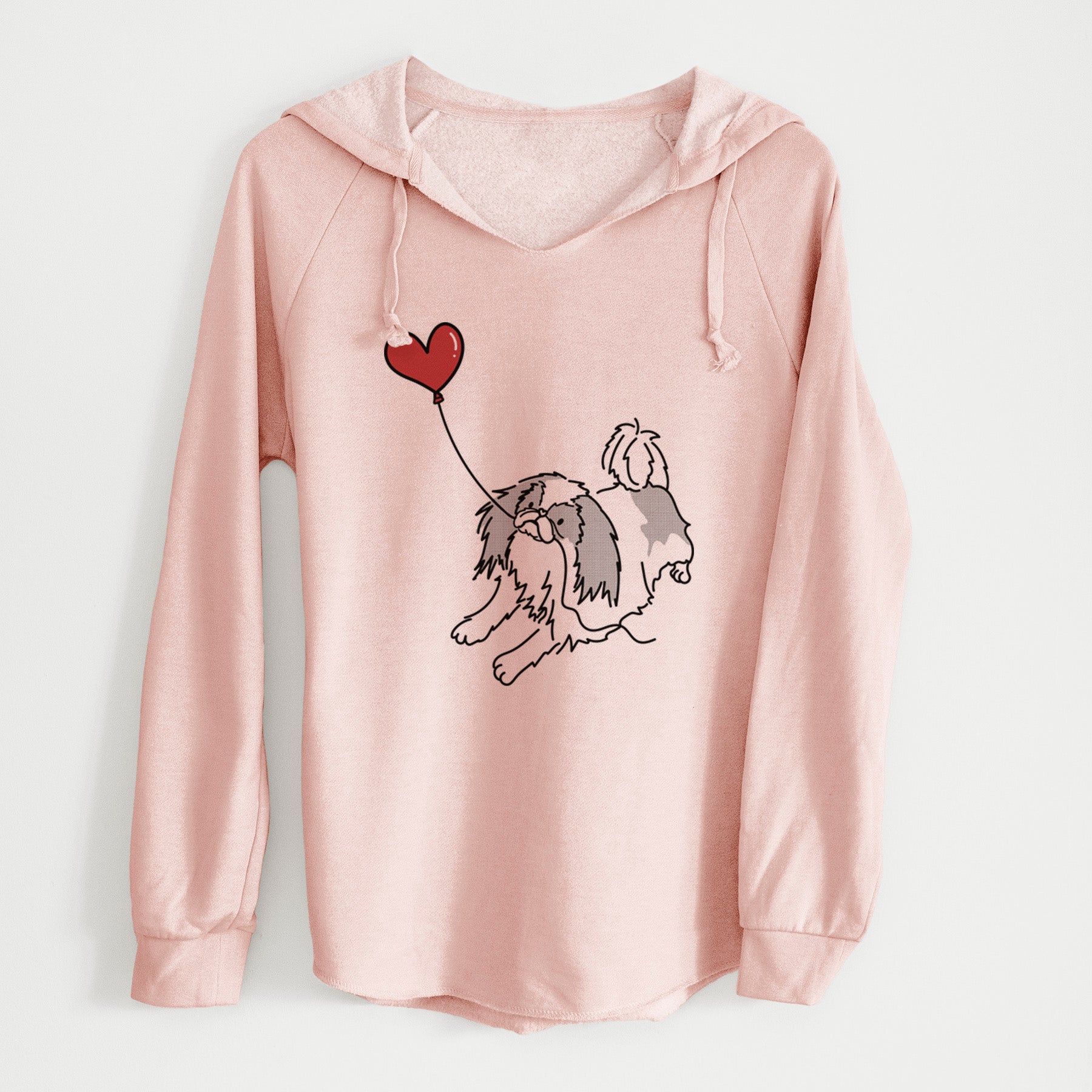 Japanese Chin Heart String - Cali Wave Hooded Sweatshirt