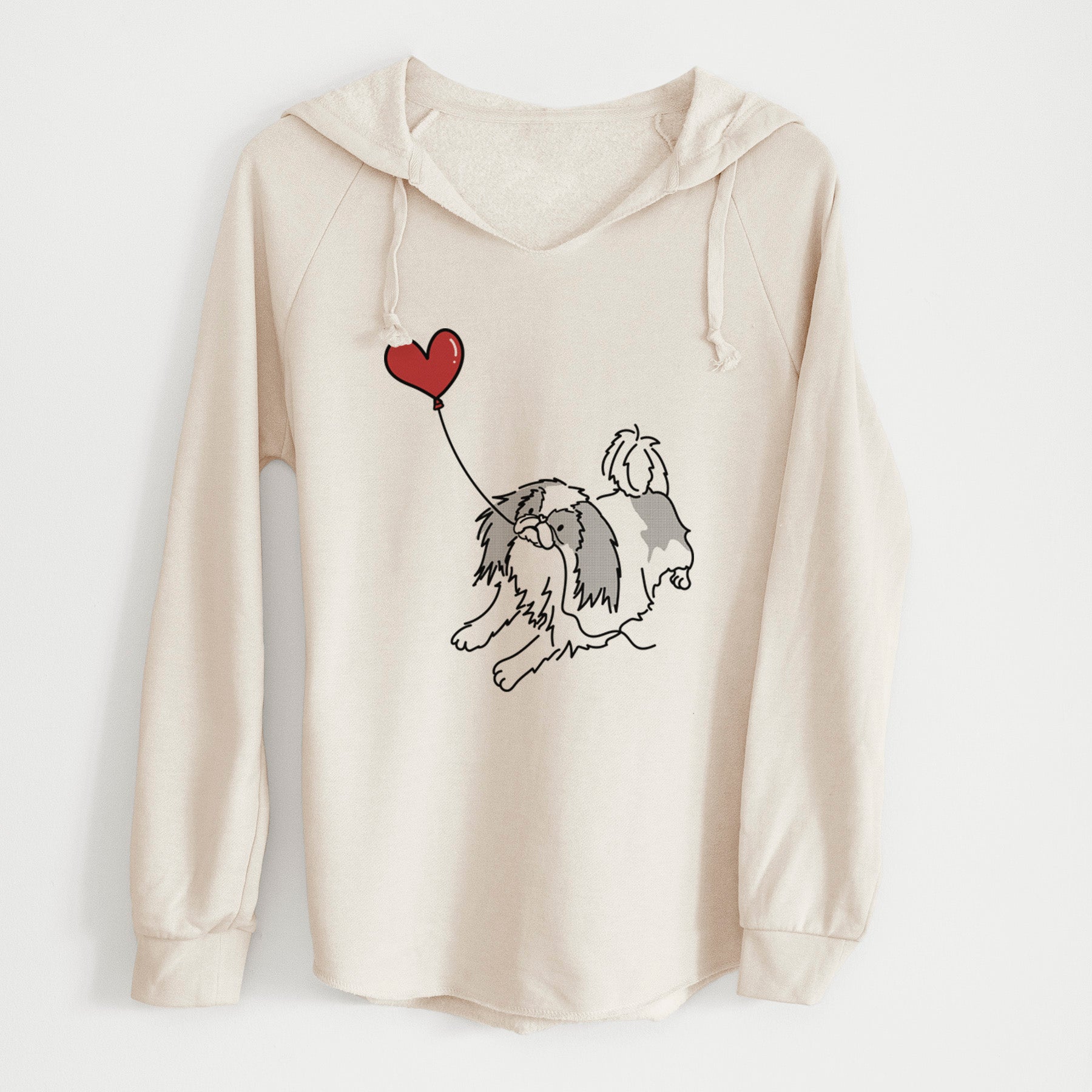 Japanese Chin Heart String - Cali Wave Hooded Sweatshirt